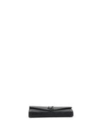 Saint Laurent Black Cassandre Matelasse Large Flap Wallet