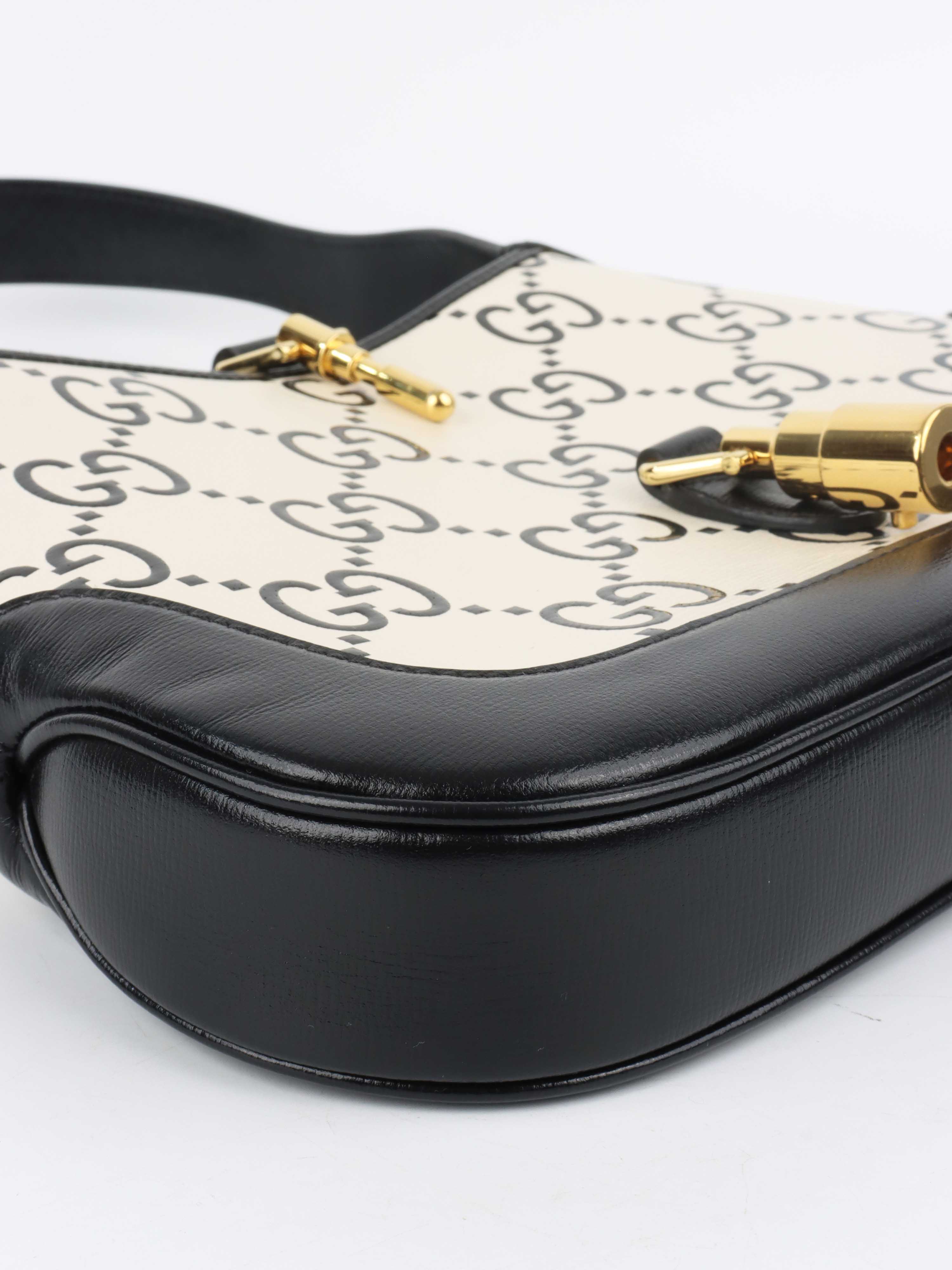 Gucci Azelea Small Black and White Jackie Bag.