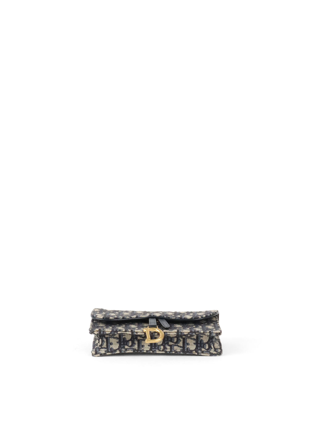 Dior Navy Oblique Saddle Belt Bag