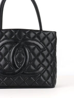 Chanel Black Caviar Vintage Medallion Tote