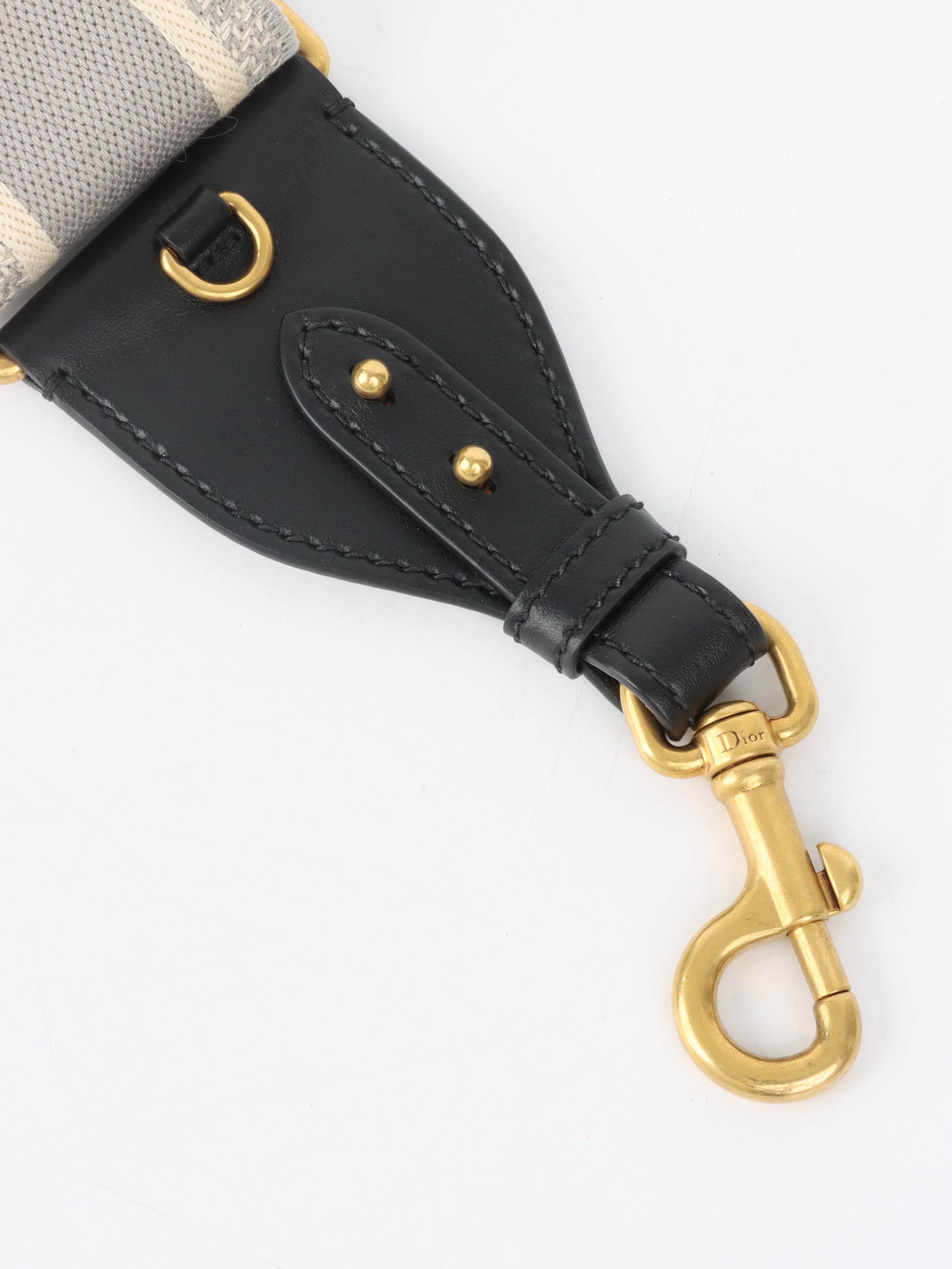 Dior Grey Adjustable Shoulder Strap with Ring