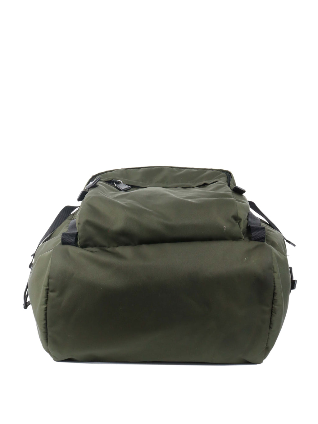 Prada Green Nylon Buckled Backpack.