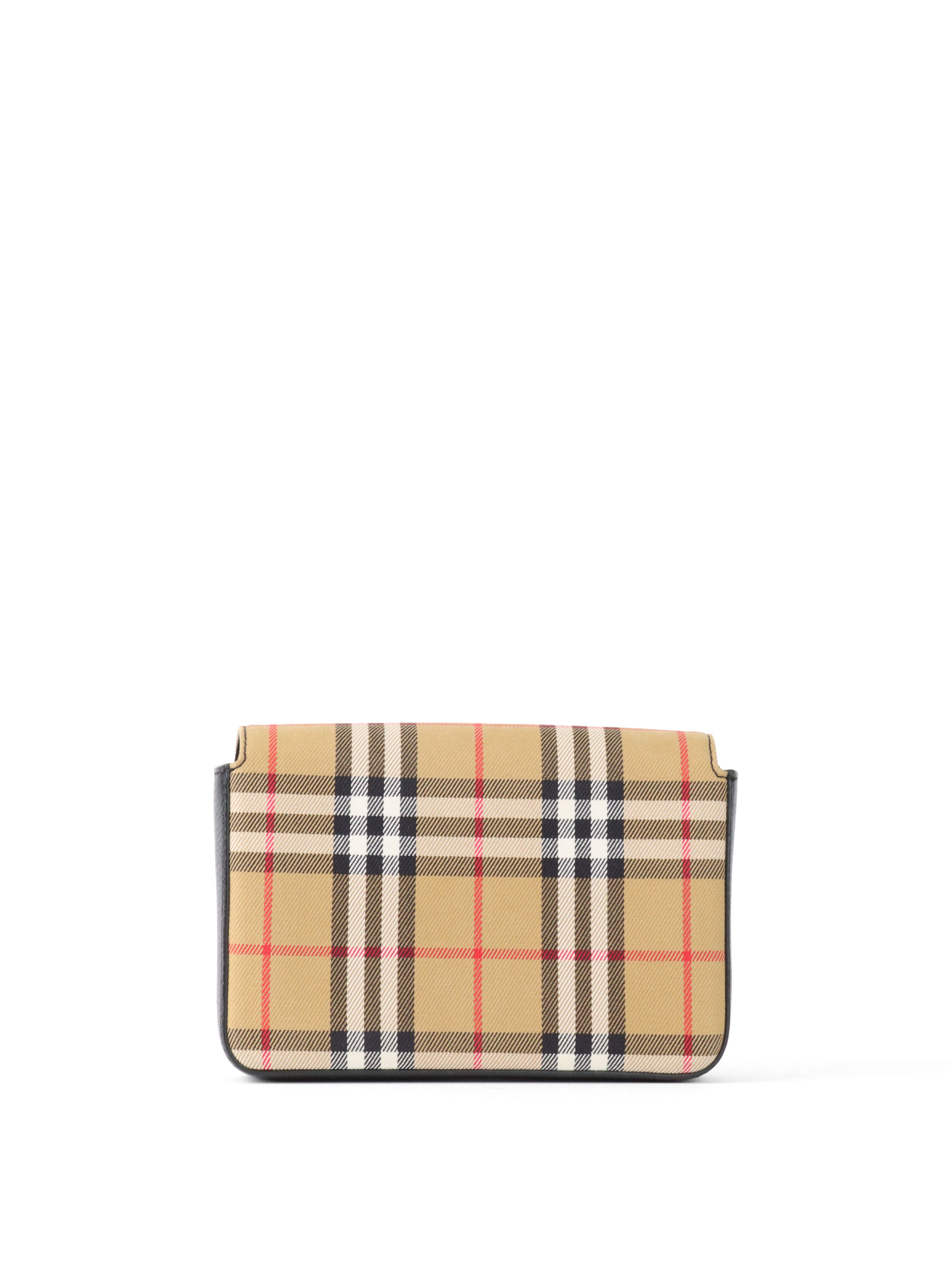 Burberry Beige/ Yellow Hampshire Crossbody Tartan Bag