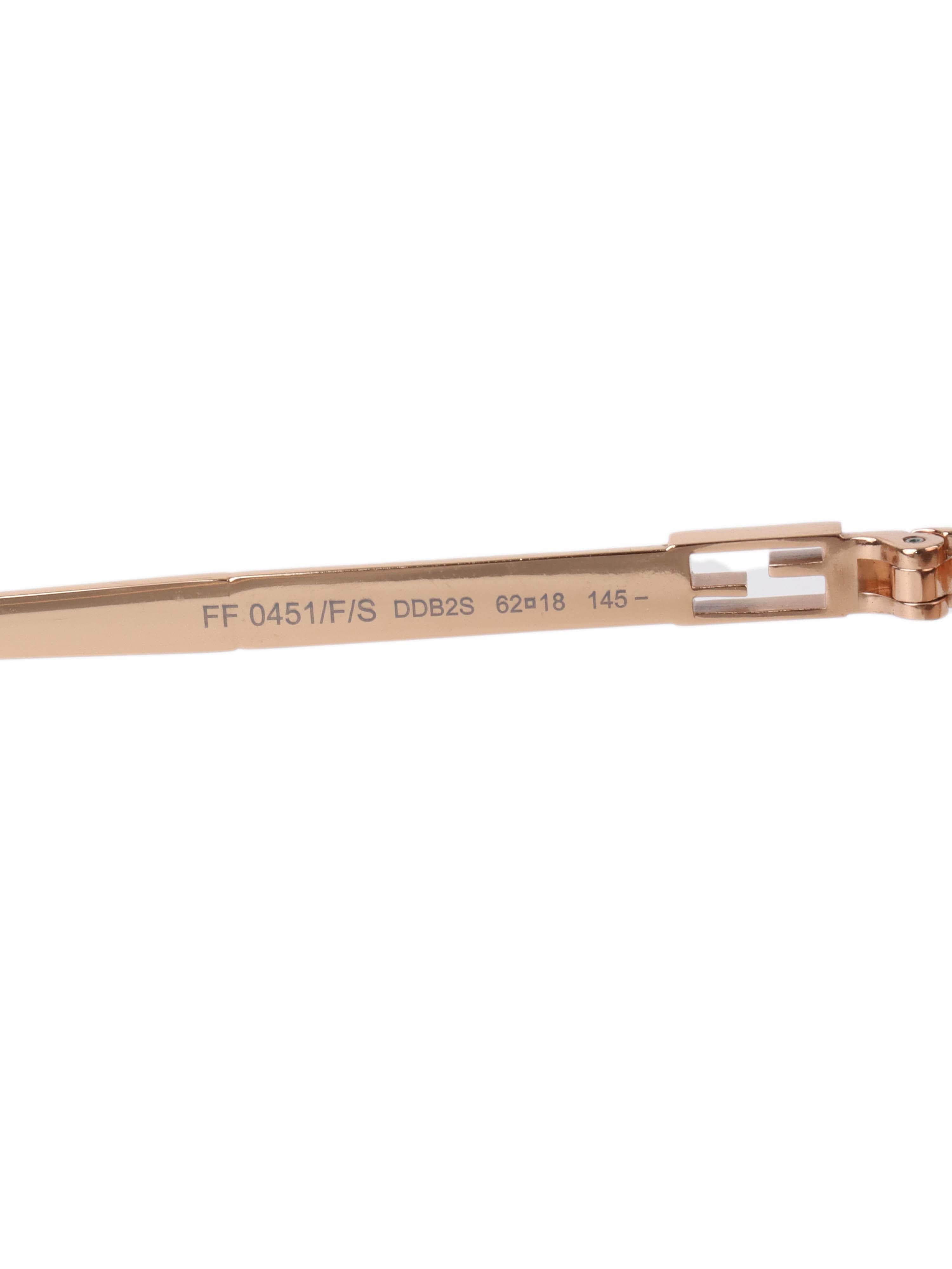 Fendi Rose Gold Frame Sunglasses.