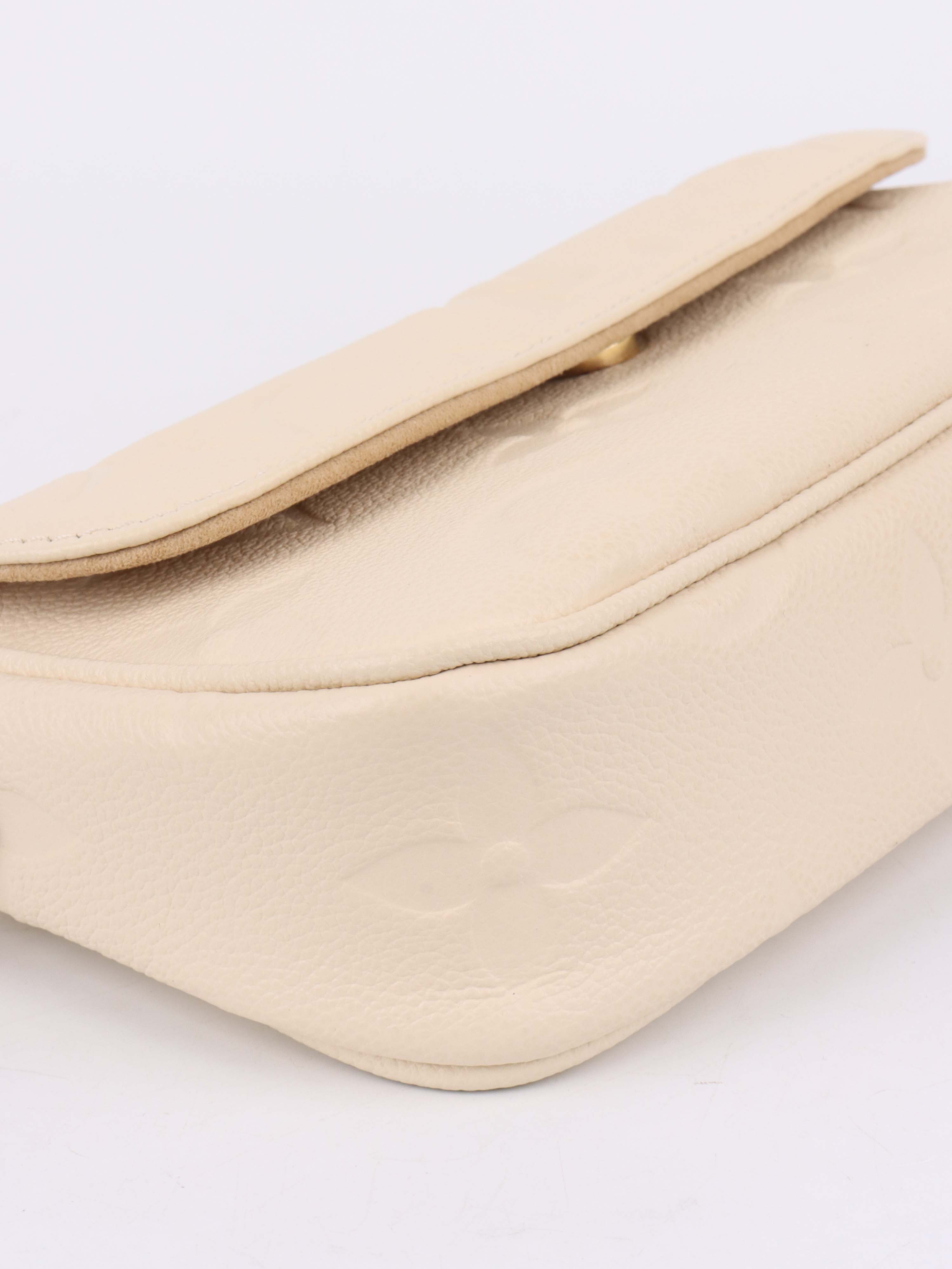 Louis Vuitton Cream Monogram Wallet on Chain Ivy.