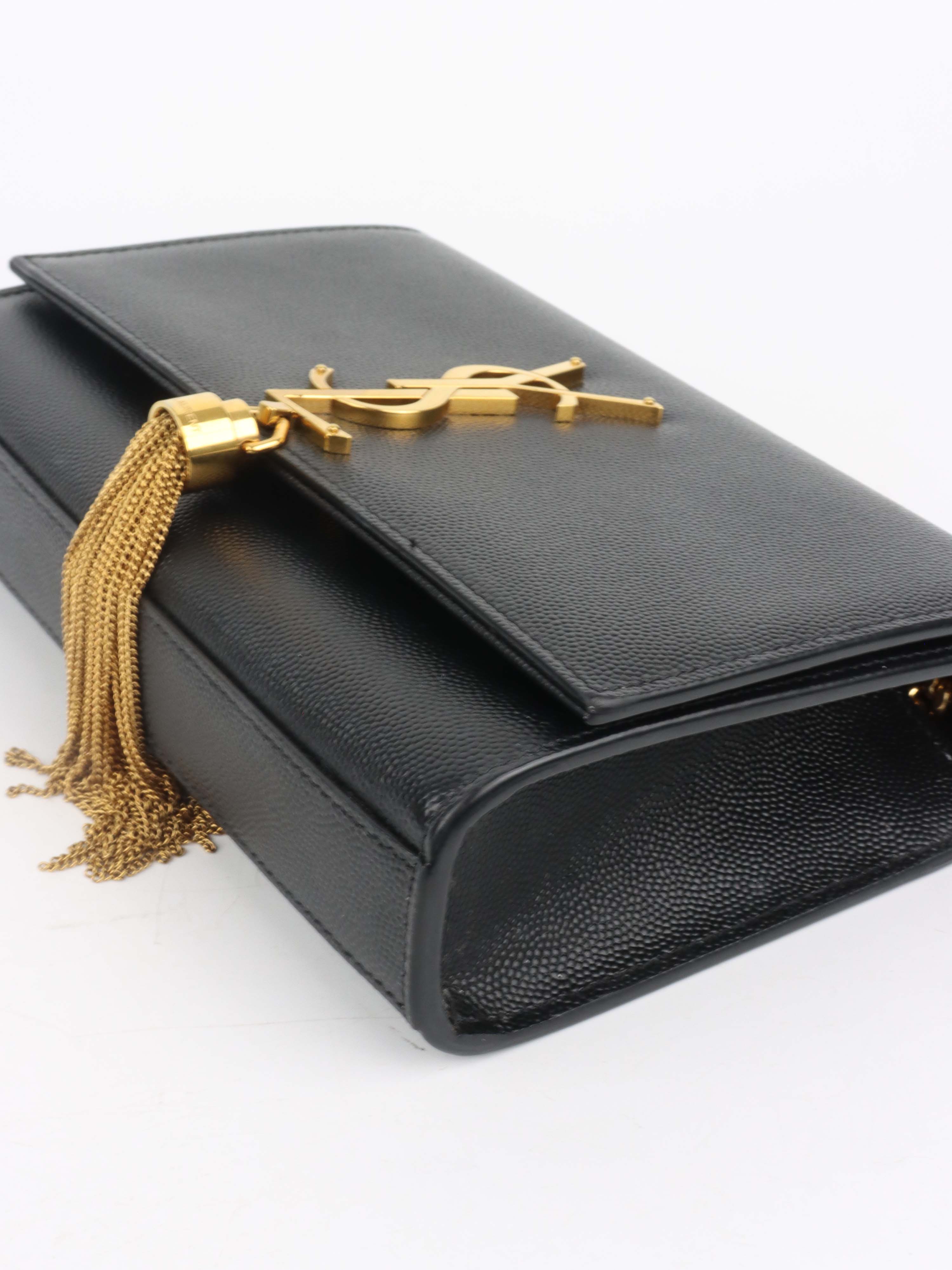 Saint Laurent Black Small Kate Tassel Shoulder Bag.