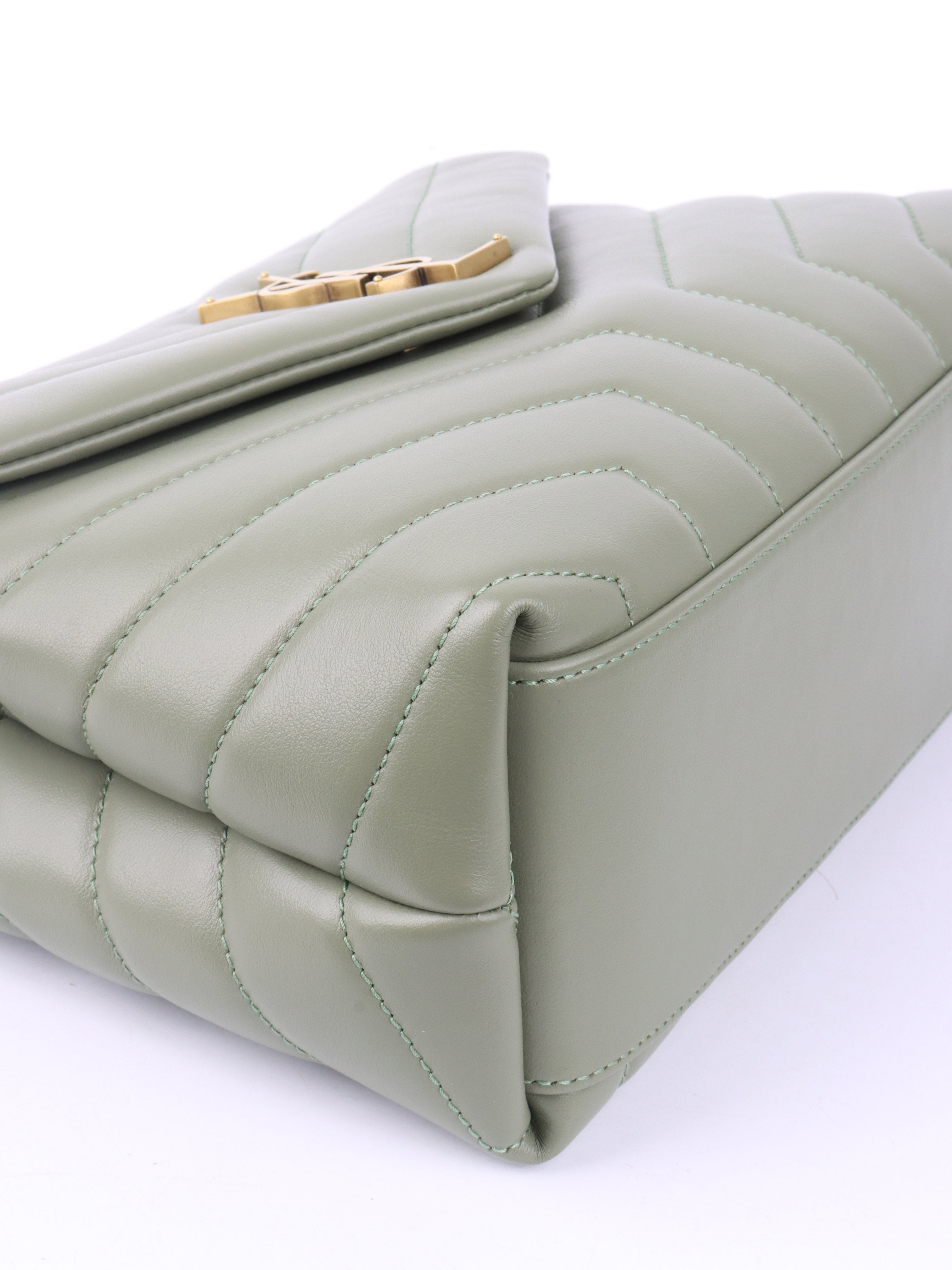 Saint Laurent Light Sage Small Loulou Bag.