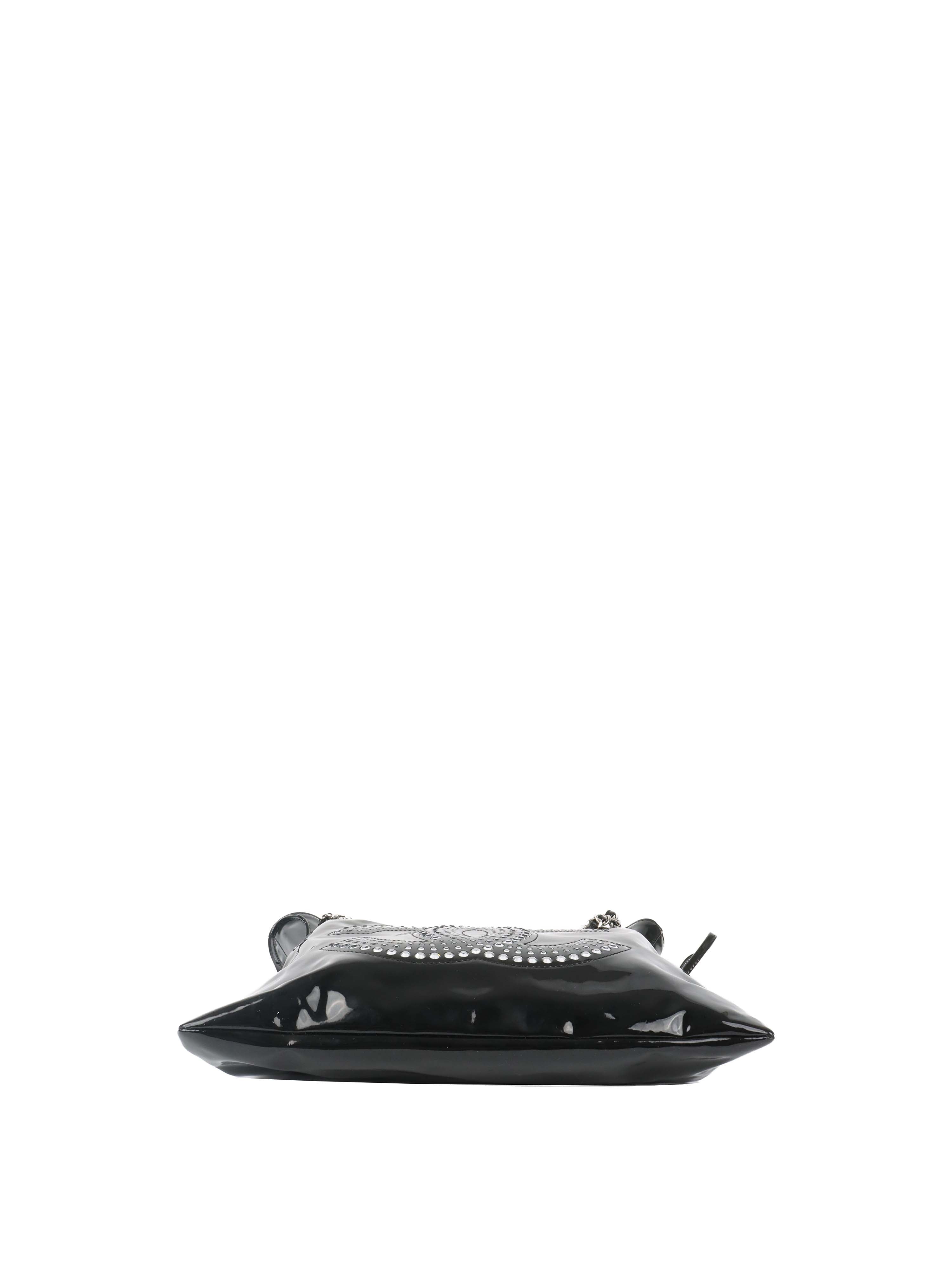 Chanel Black Strass CC Bonbon Chain Tote with Enamel Coco Mark