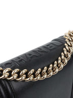 Chanel Black Mini Boy Bag in Calfskin LGHW.