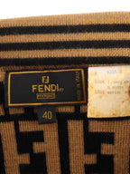 Fendi Zucca Vintage Wool Skirt.