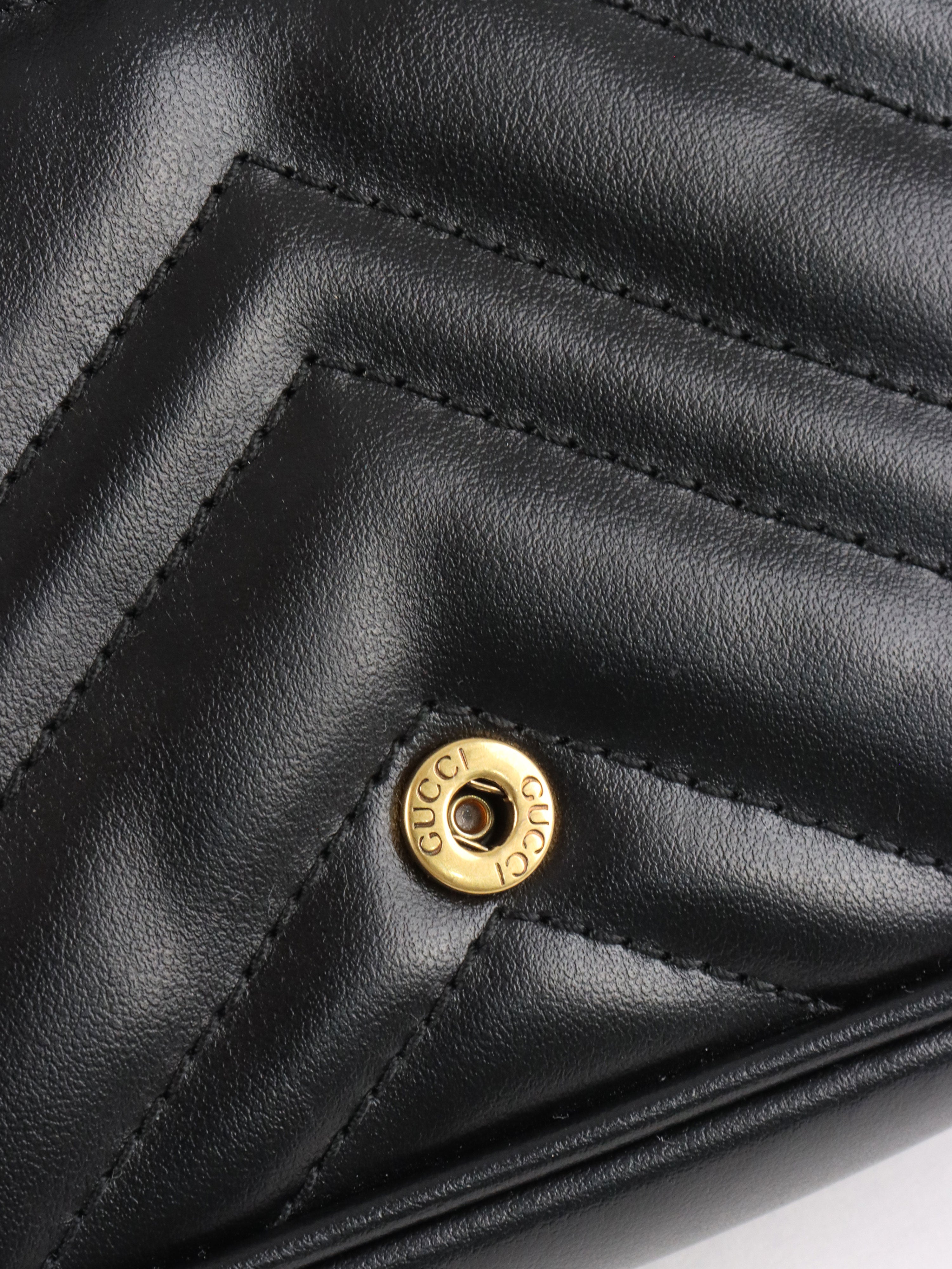 Gucci Super Mini Black Marmont Bag.