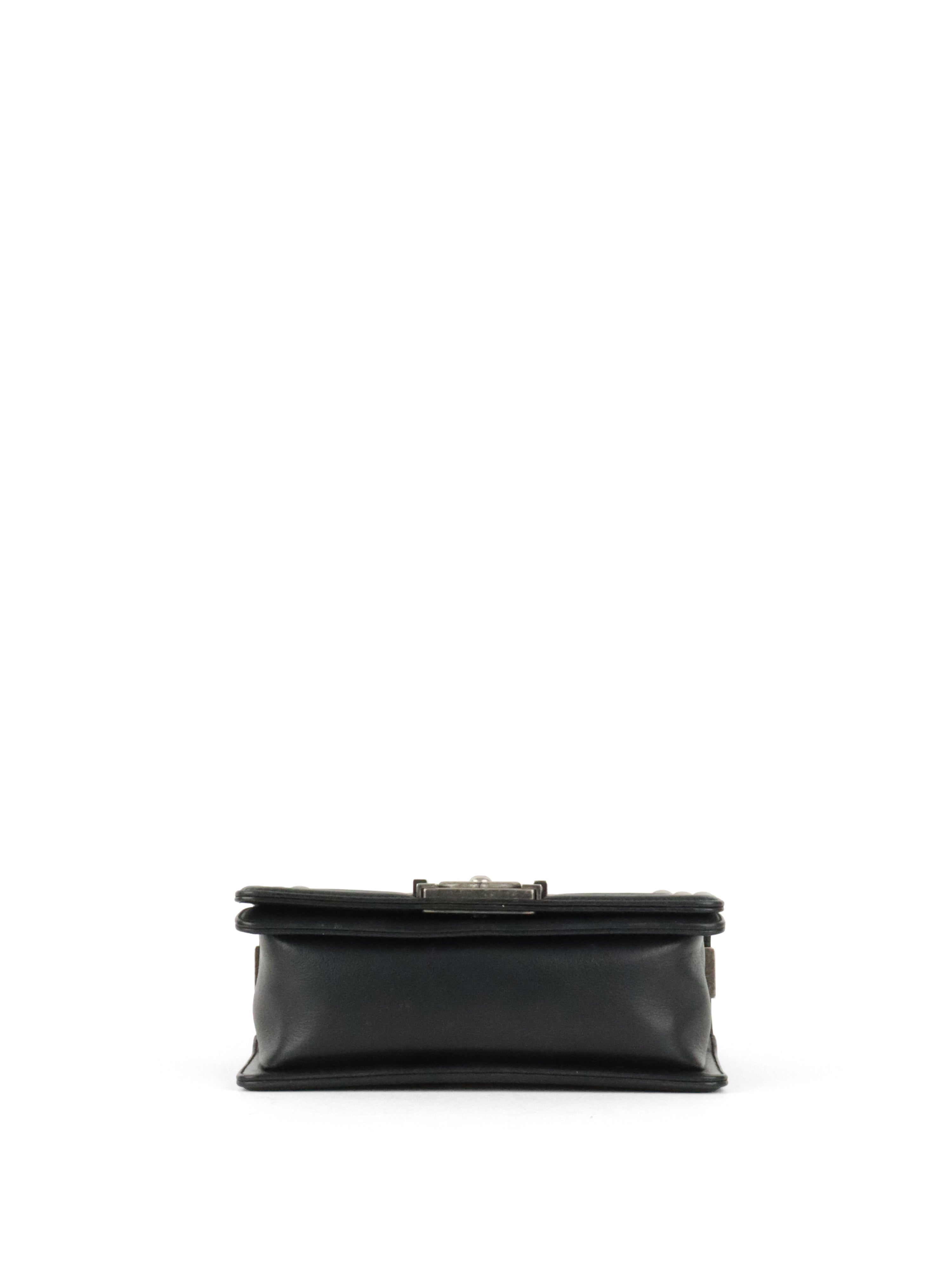 Chanel Small Black Lambskin Boy Bag