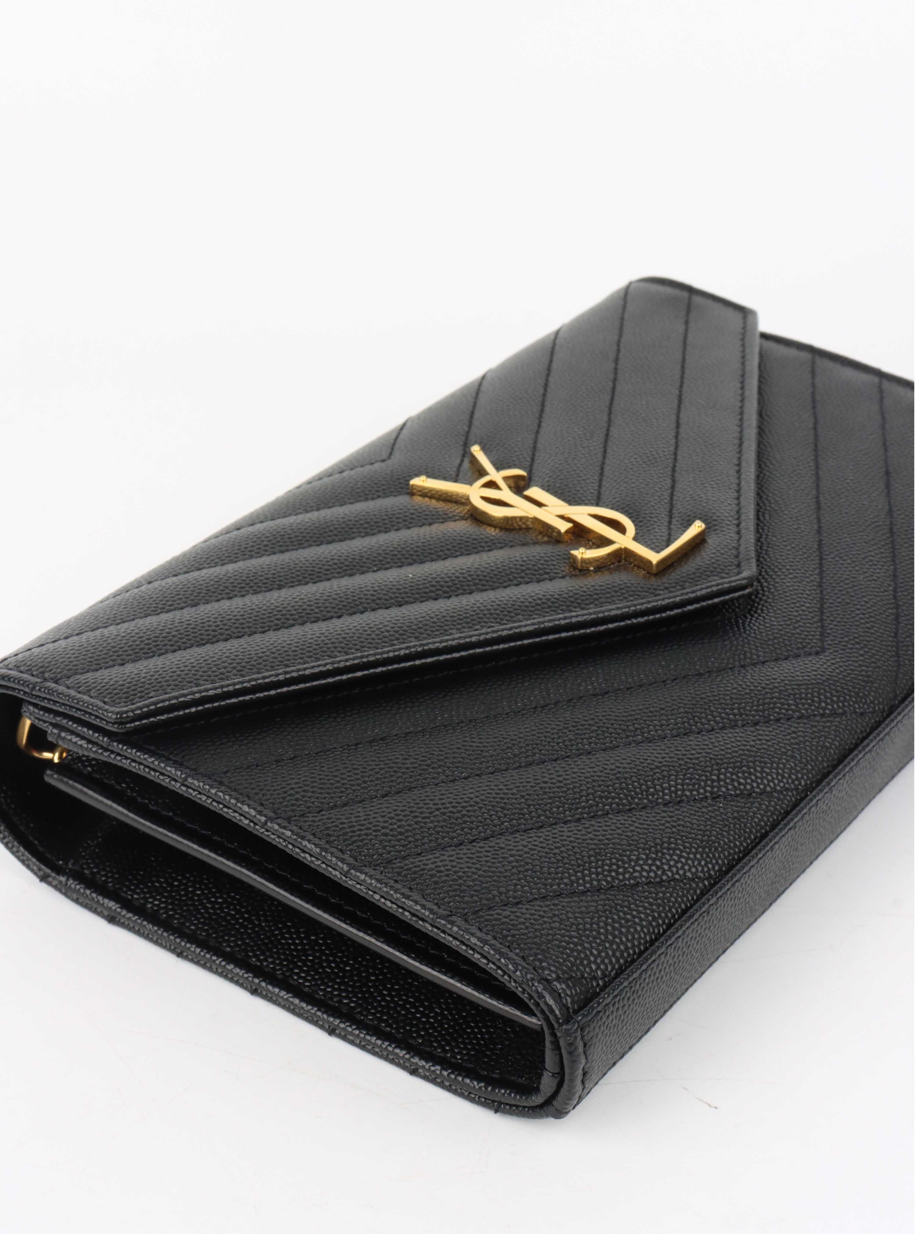 Saint Laurent Classic Cassandre Chain Wallet.