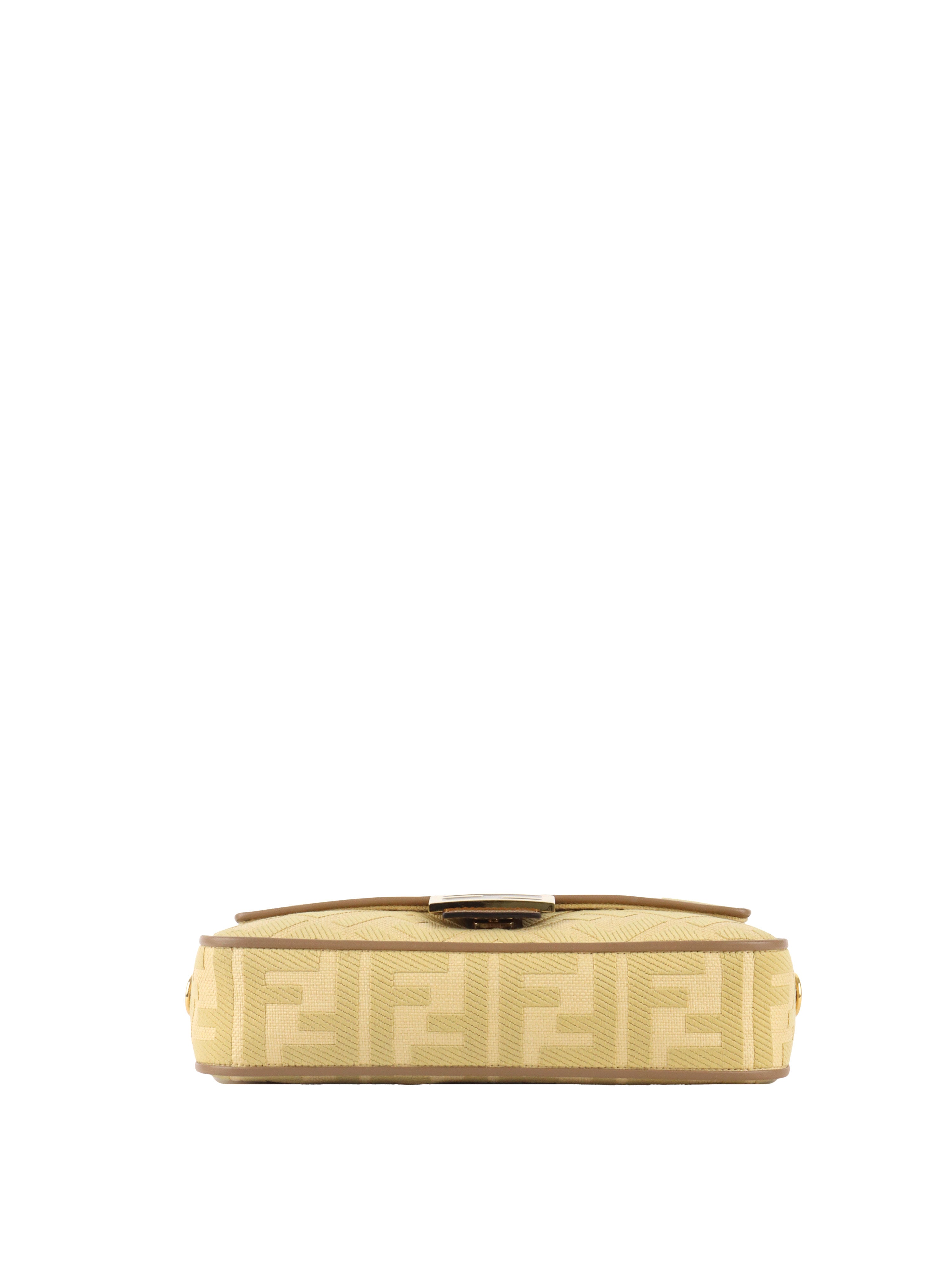 Fendi Woven Rafia Vitello Baguette  Bag.