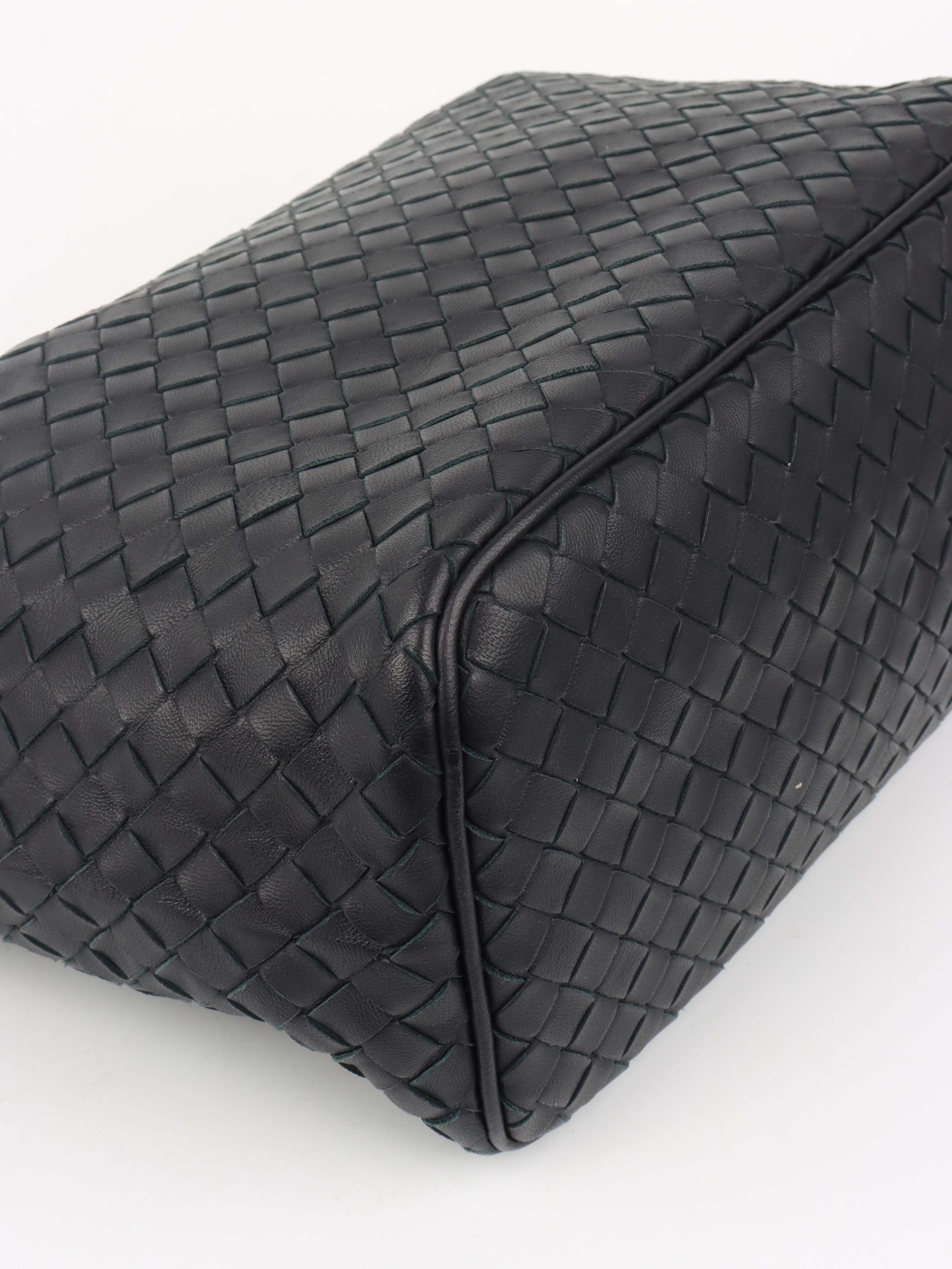 Bottega Veneta Black Intrecciato Woven Small Shoulder Bag