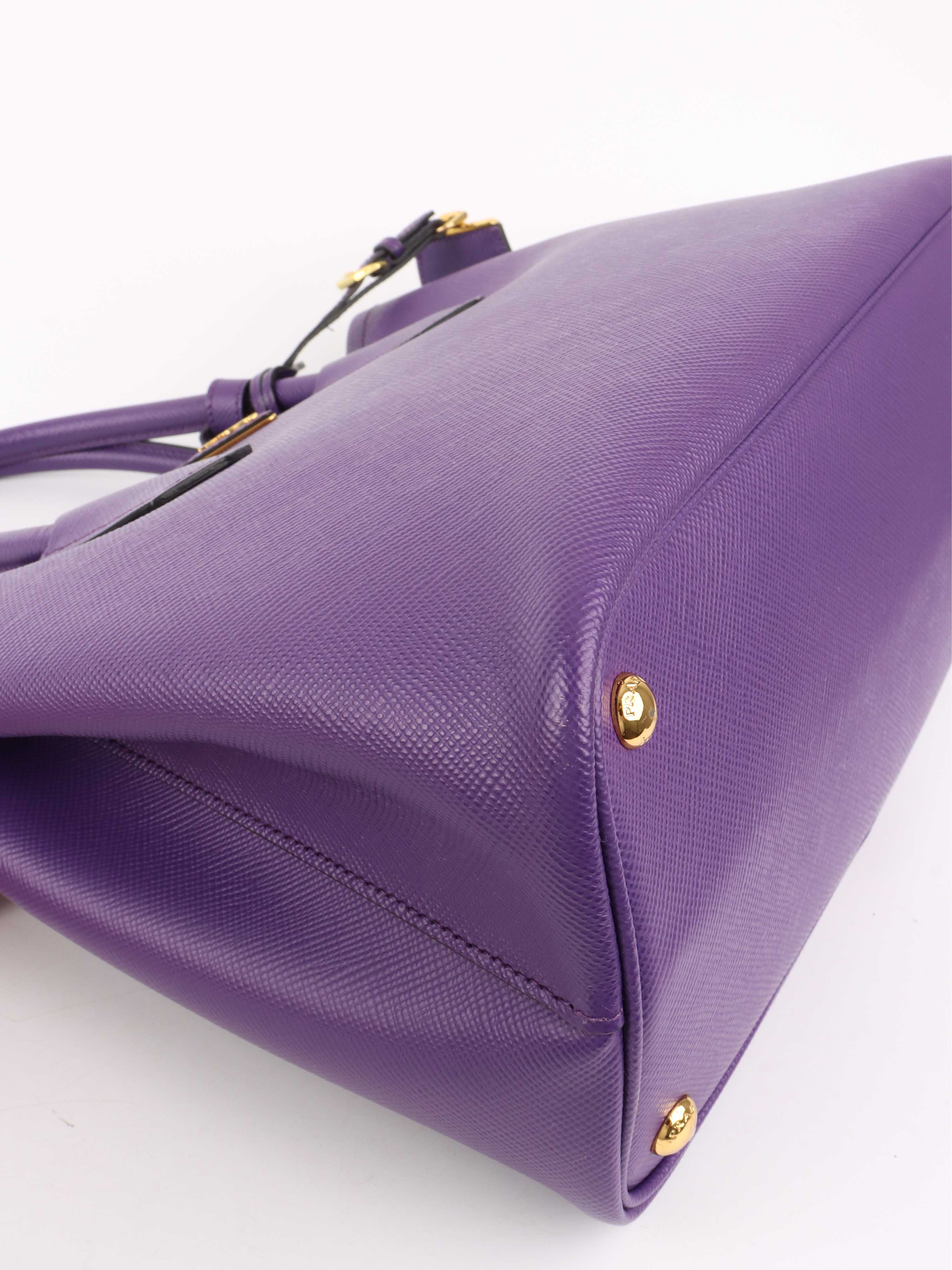 Prada Limited Edition Purple Saffiano Tote.