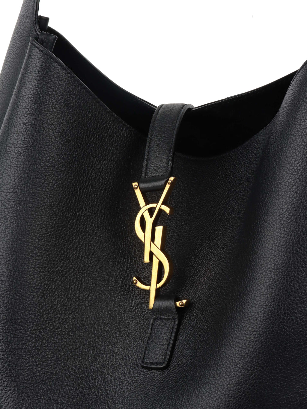 Saint Laurent Large Black LE 5 À 7 Supple Hobo Bag