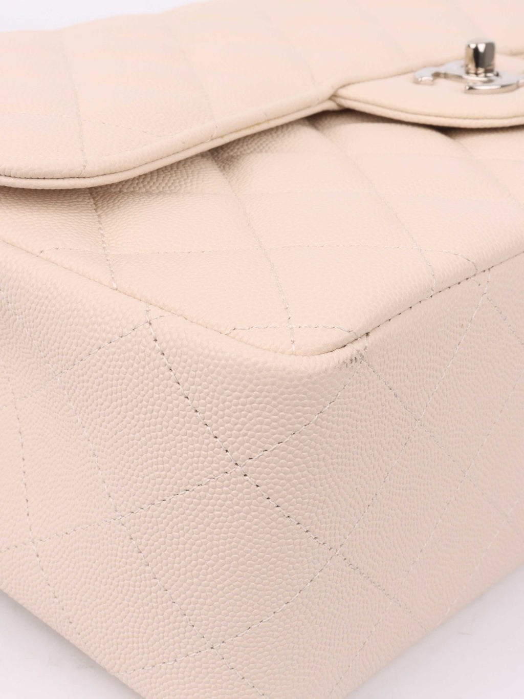 Chanel Jumbo Ivory Caviar Classic Flap.
