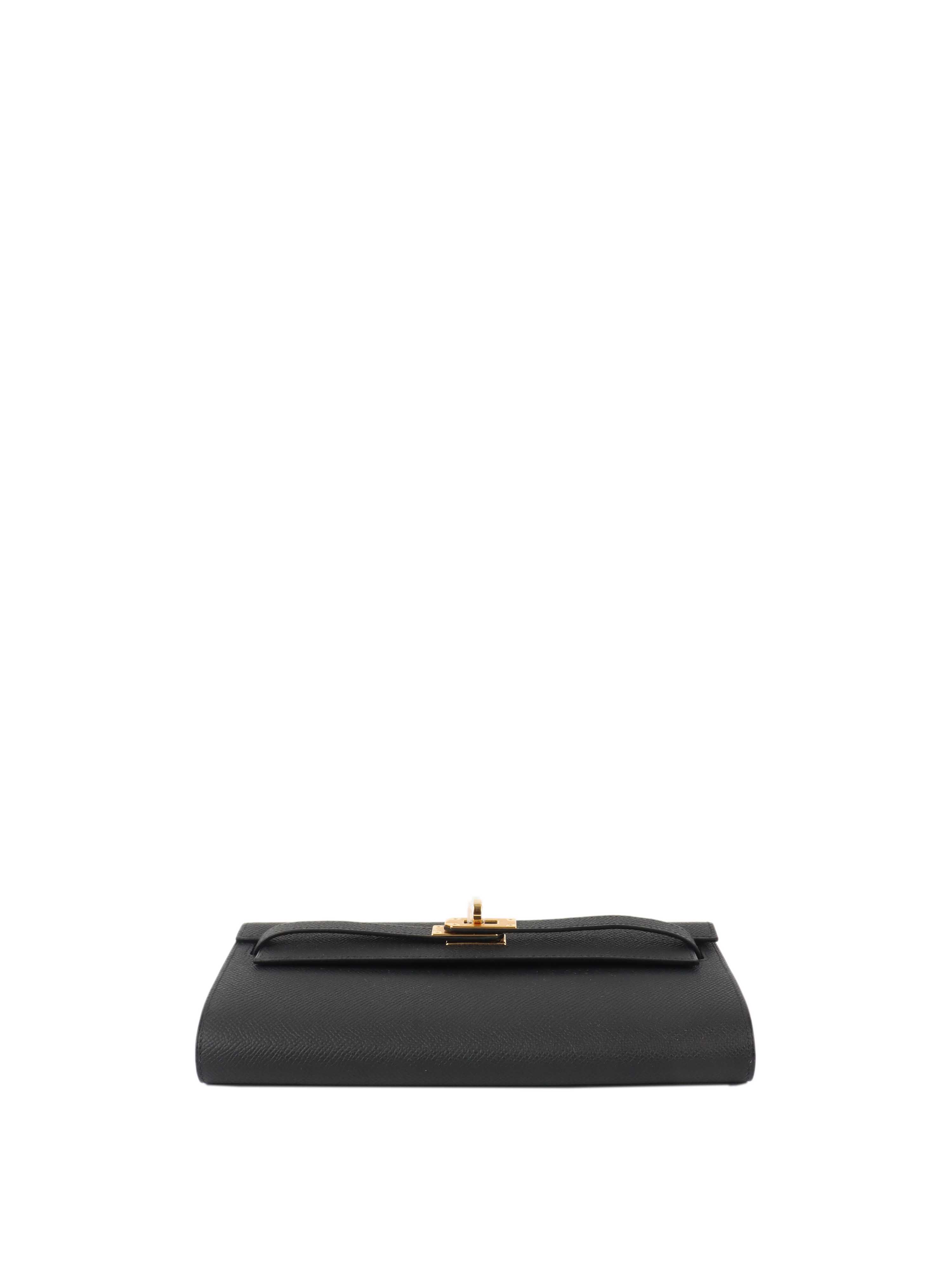 Hermes Kelly Classique To Go Noir GHW Stamp K.