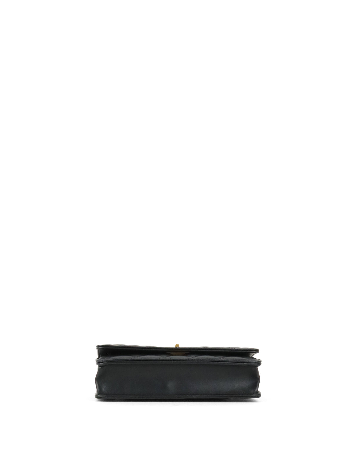 Chanel Black Aged Calfskin 2.55 Wallet On Chain