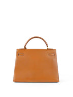 Hermes Vintage Kelly 32  Gold Courchevel GHW Circle W