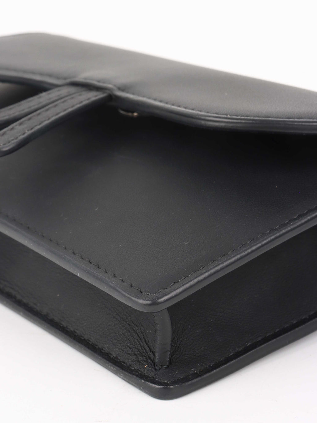 Dior Black Saddle Belt Pouch.