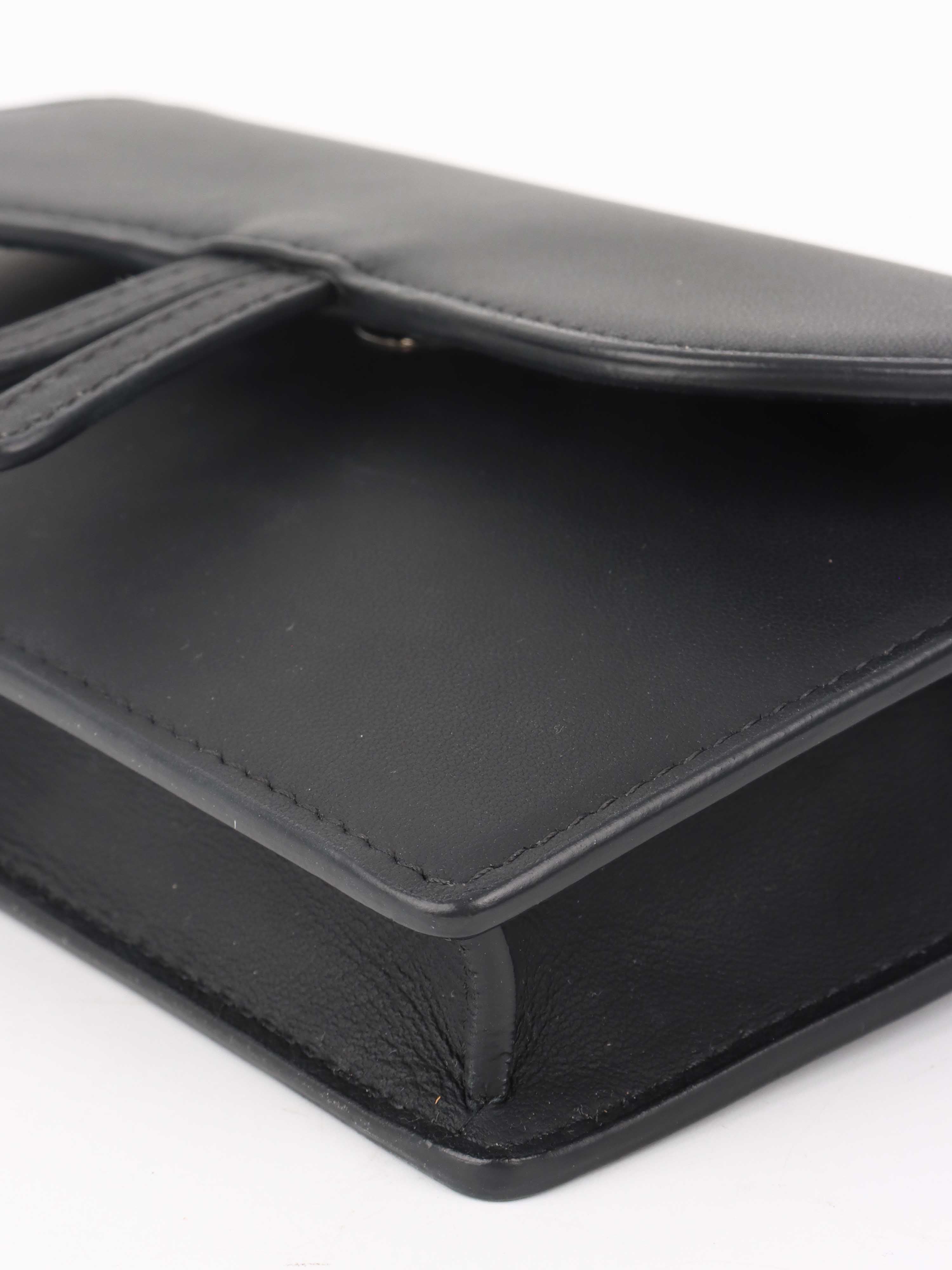 Dior Black Saddle Belt Pouch.