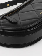 Burberry Small Black Quilted Olympia Shoulder Bag.