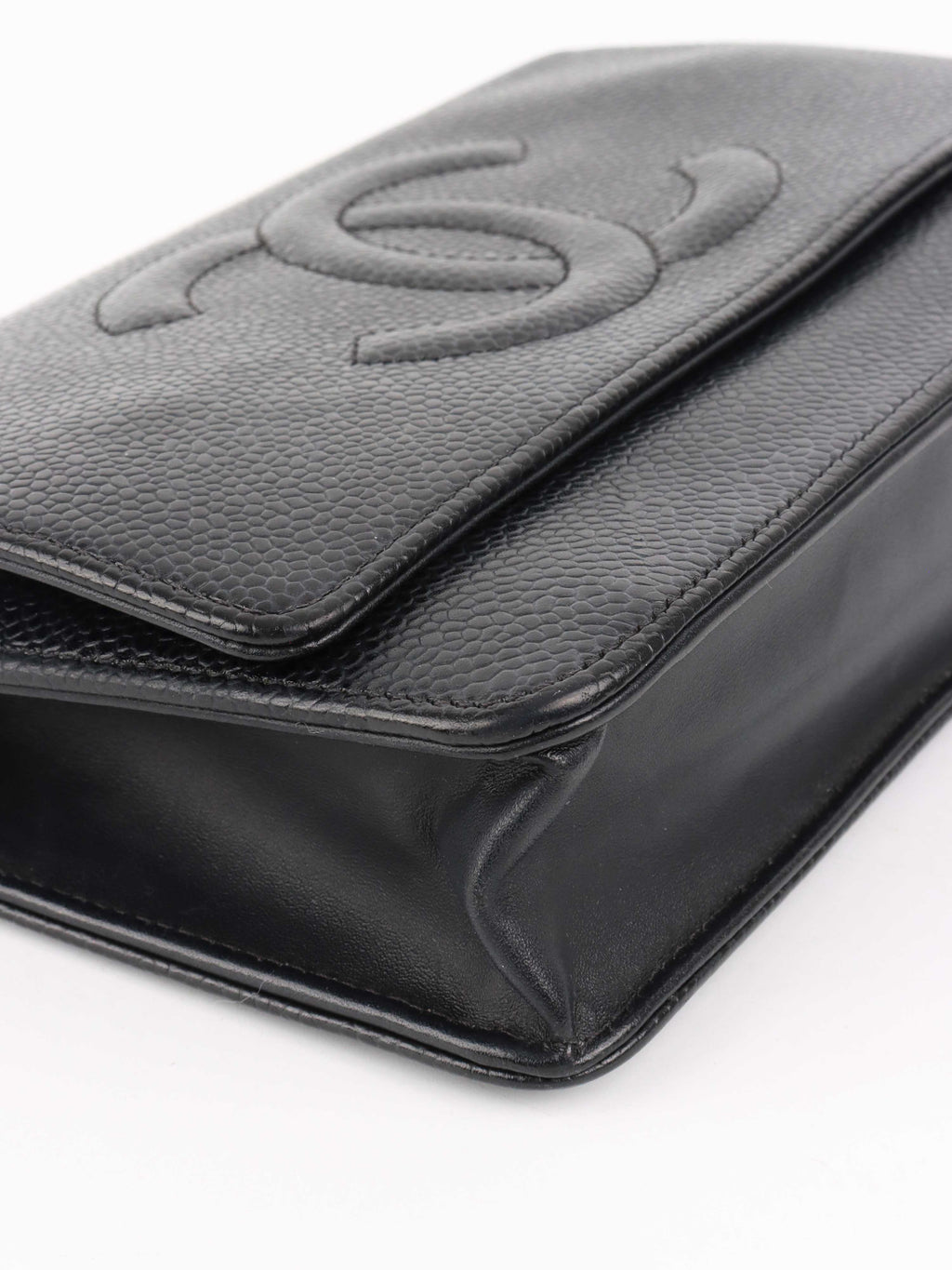 Chanel Black Caviar Wallet on Chain.