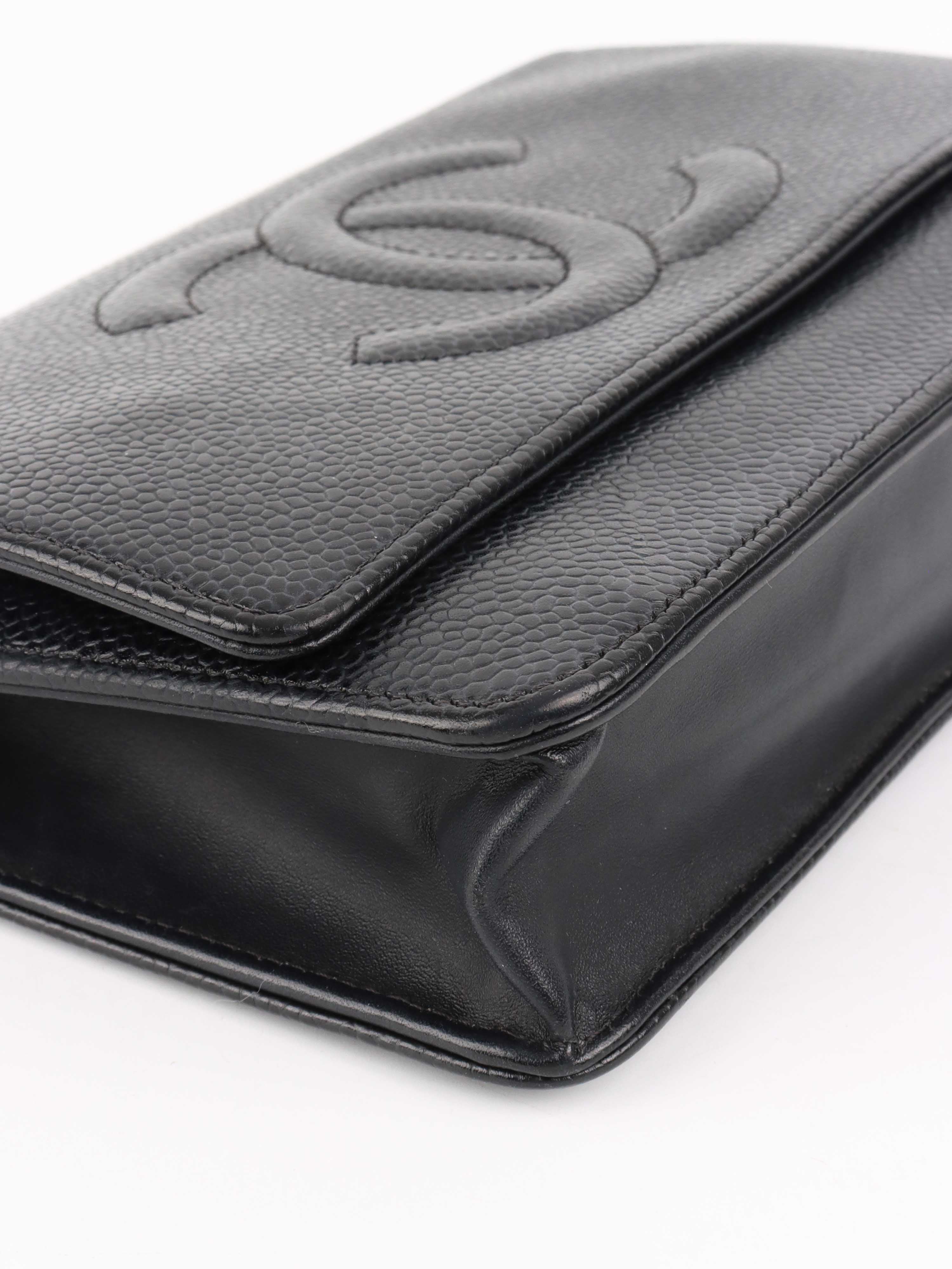 Chanel Black Caviar Wallet on Chain.