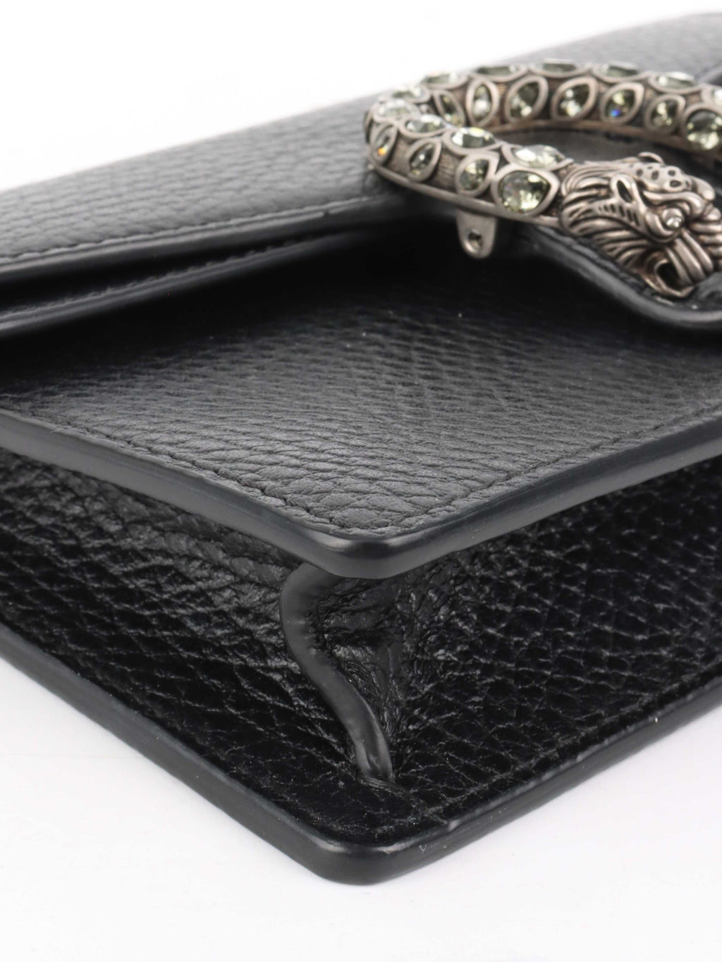 Gucci Black Super Mini Dionysus Bag.