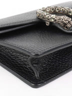 Gucci Black Super Mini Dionysus Bag.