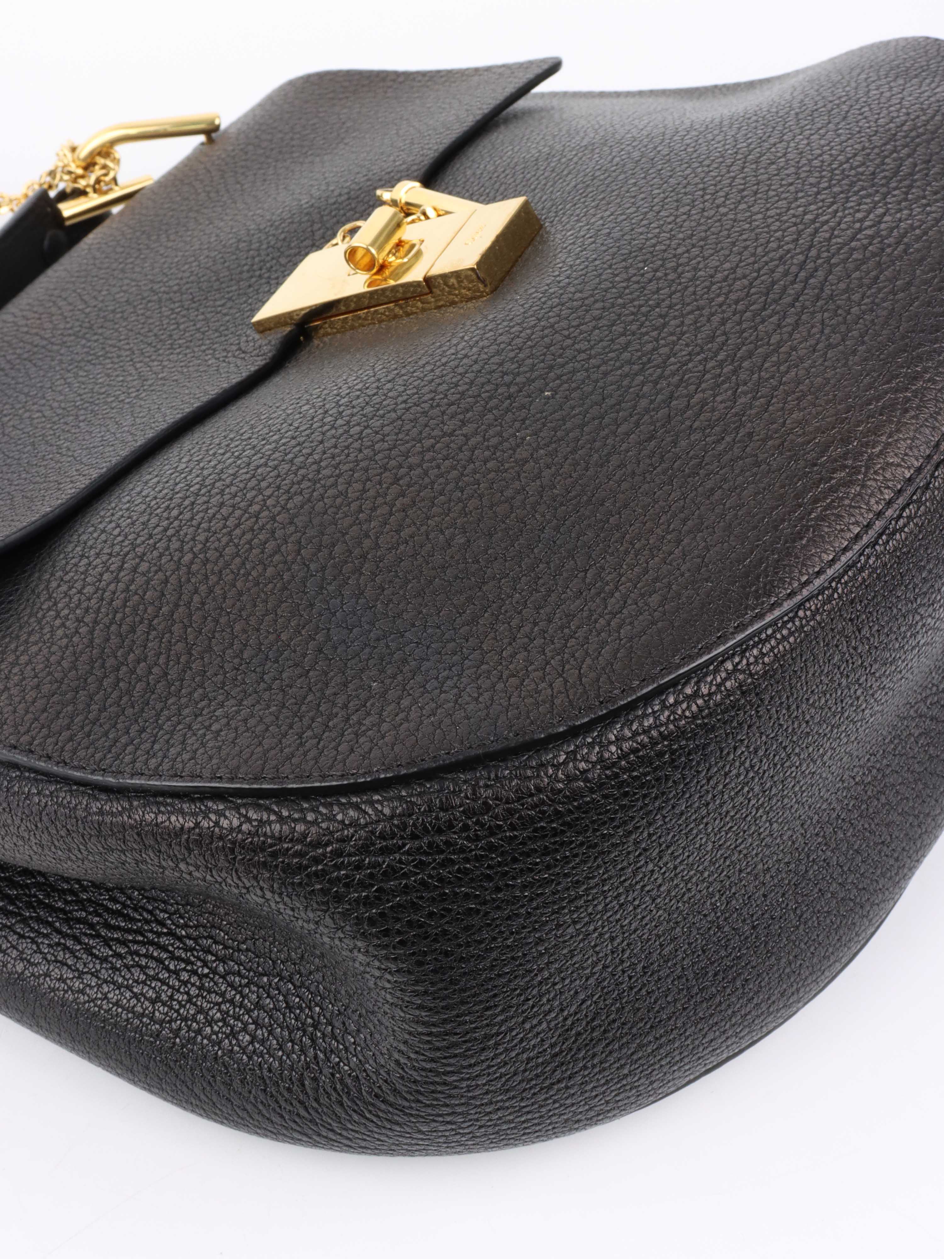 Chloe Black Large Drew Bag.