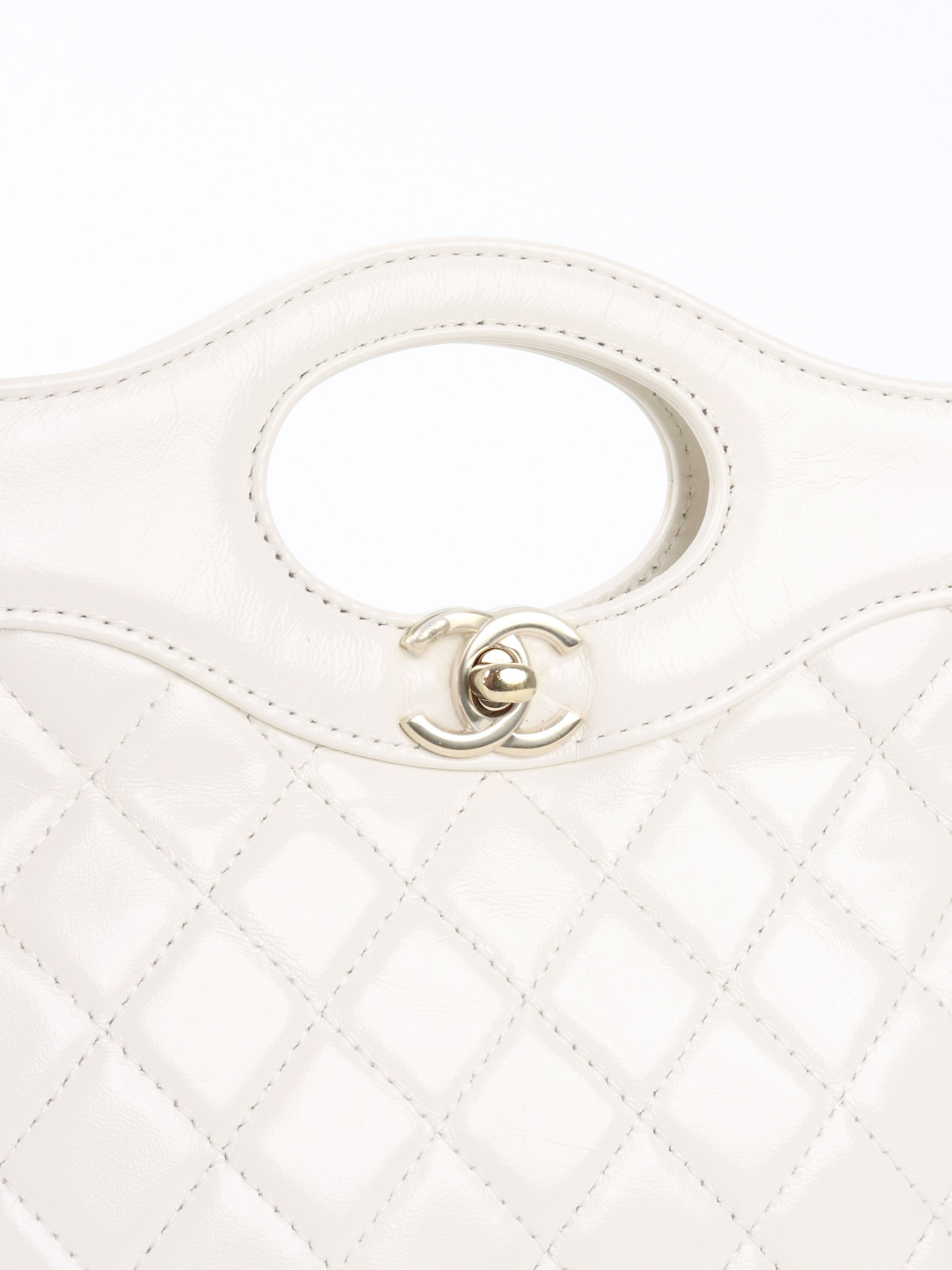 Chanel Small White 31 Shopping Bag