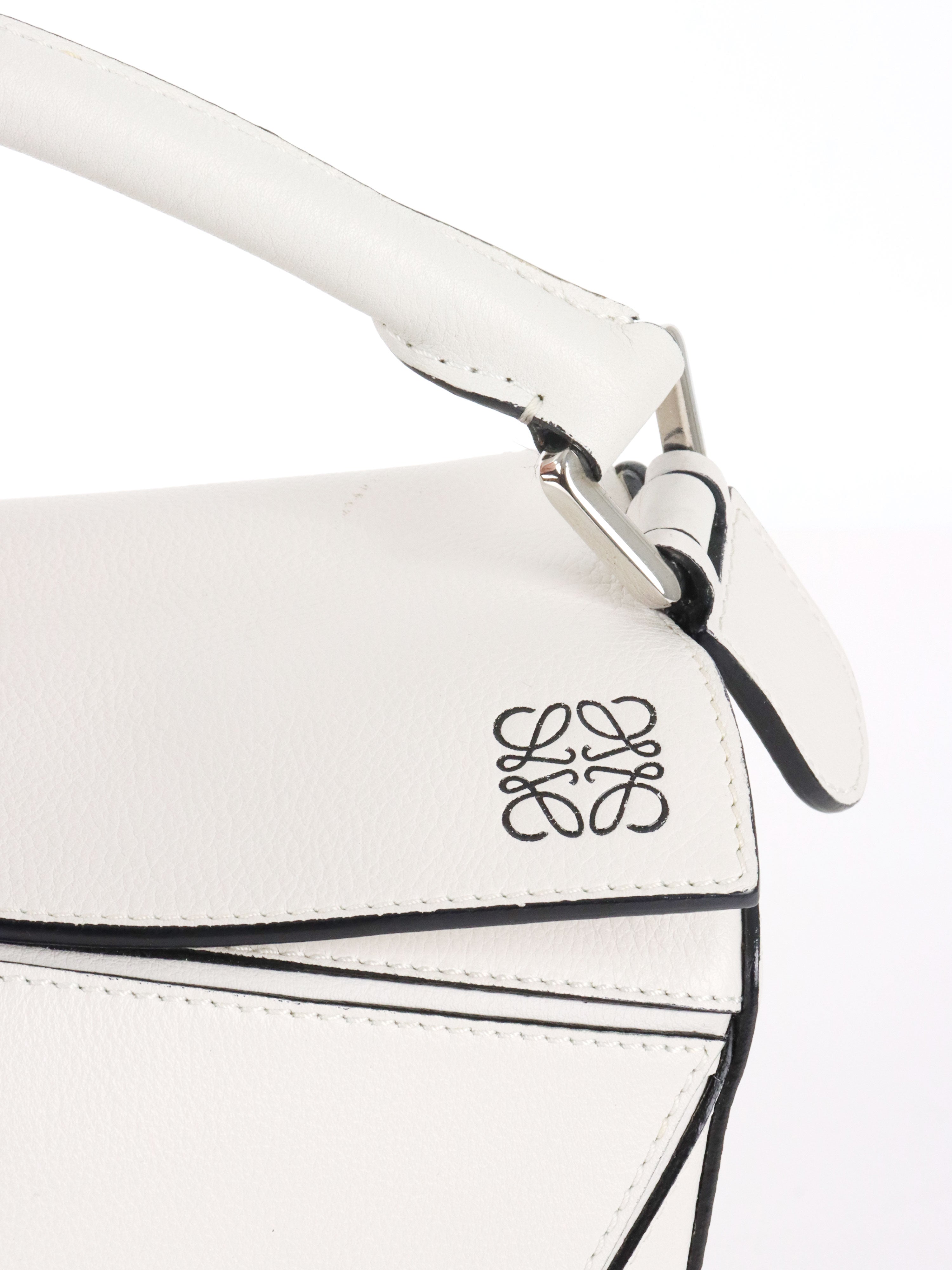 Loewe White Small Puzzle Bag