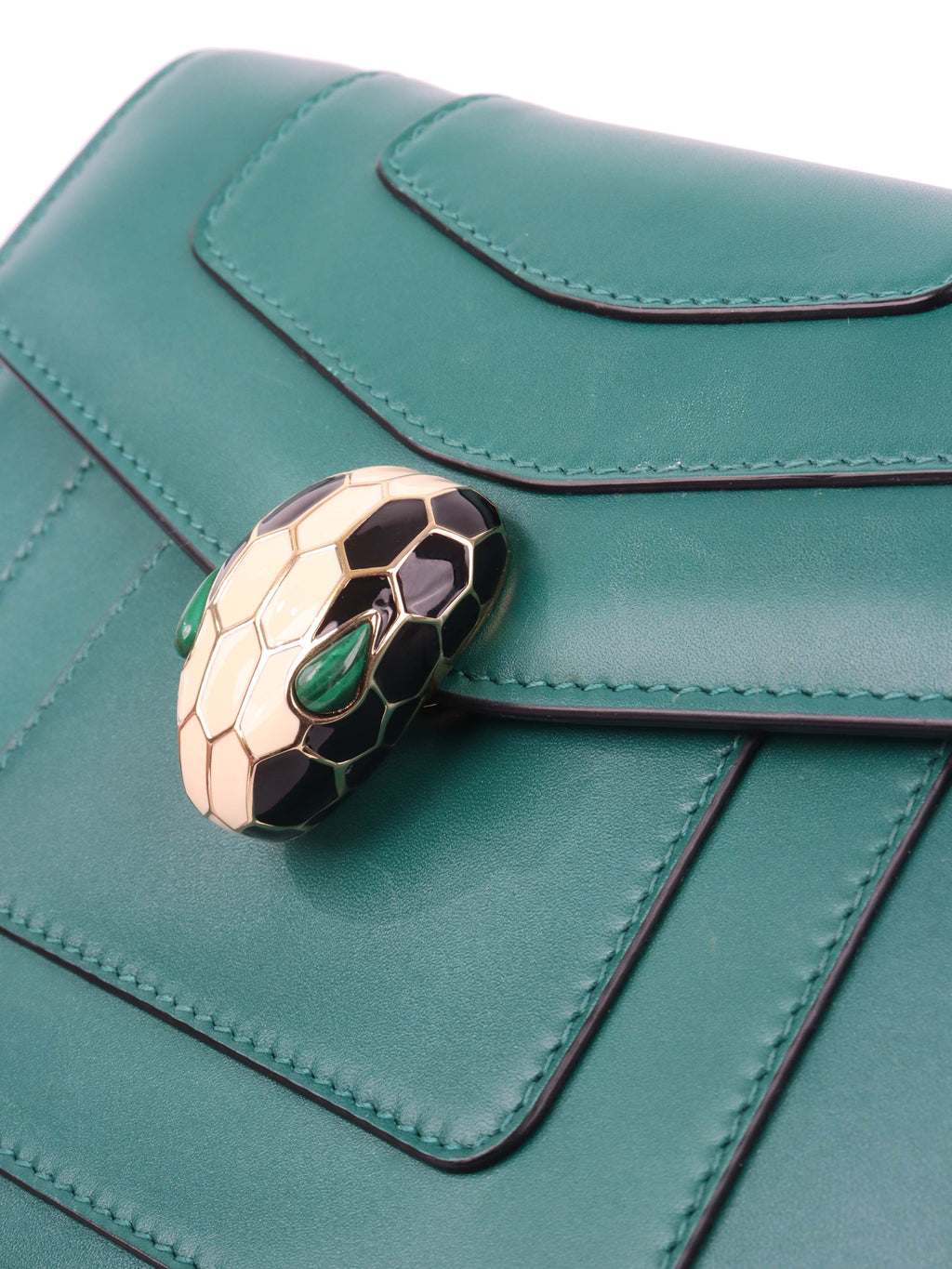 Bvlgari Serpenti Green Forever Chain Bag.
