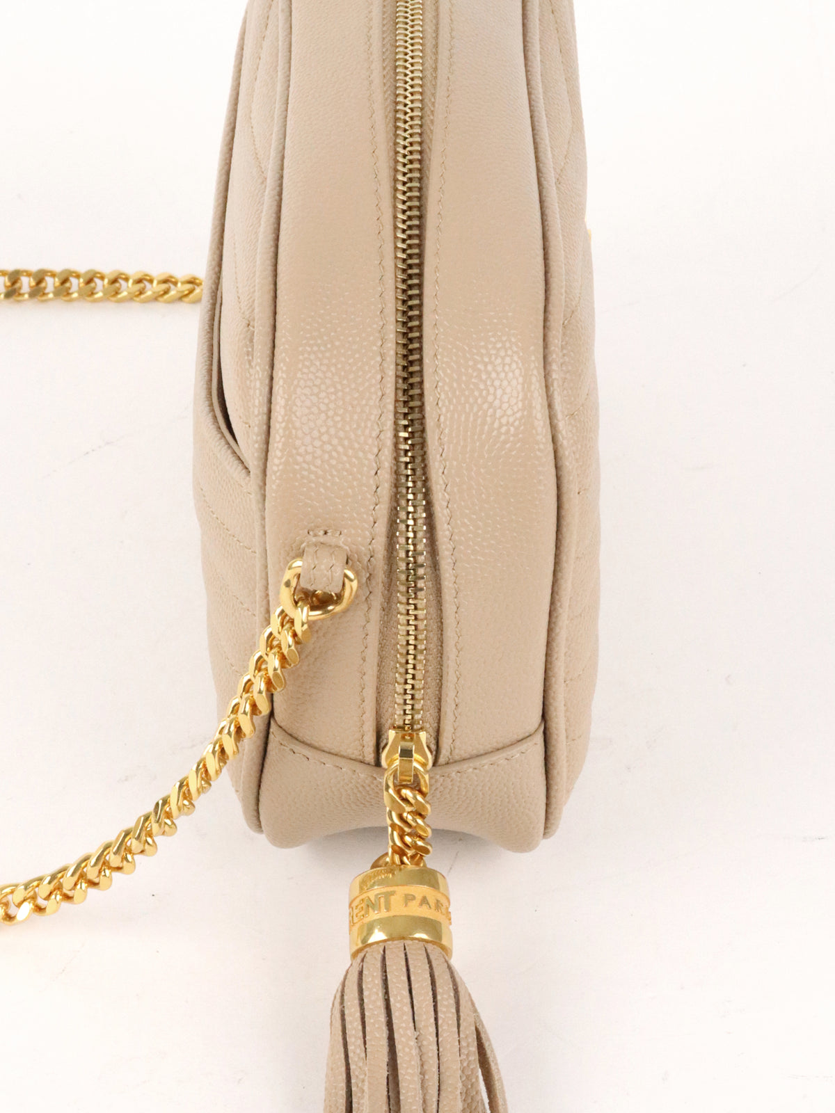 Saint Laurent Dark Beige Loulou Mini Shoulder Bag