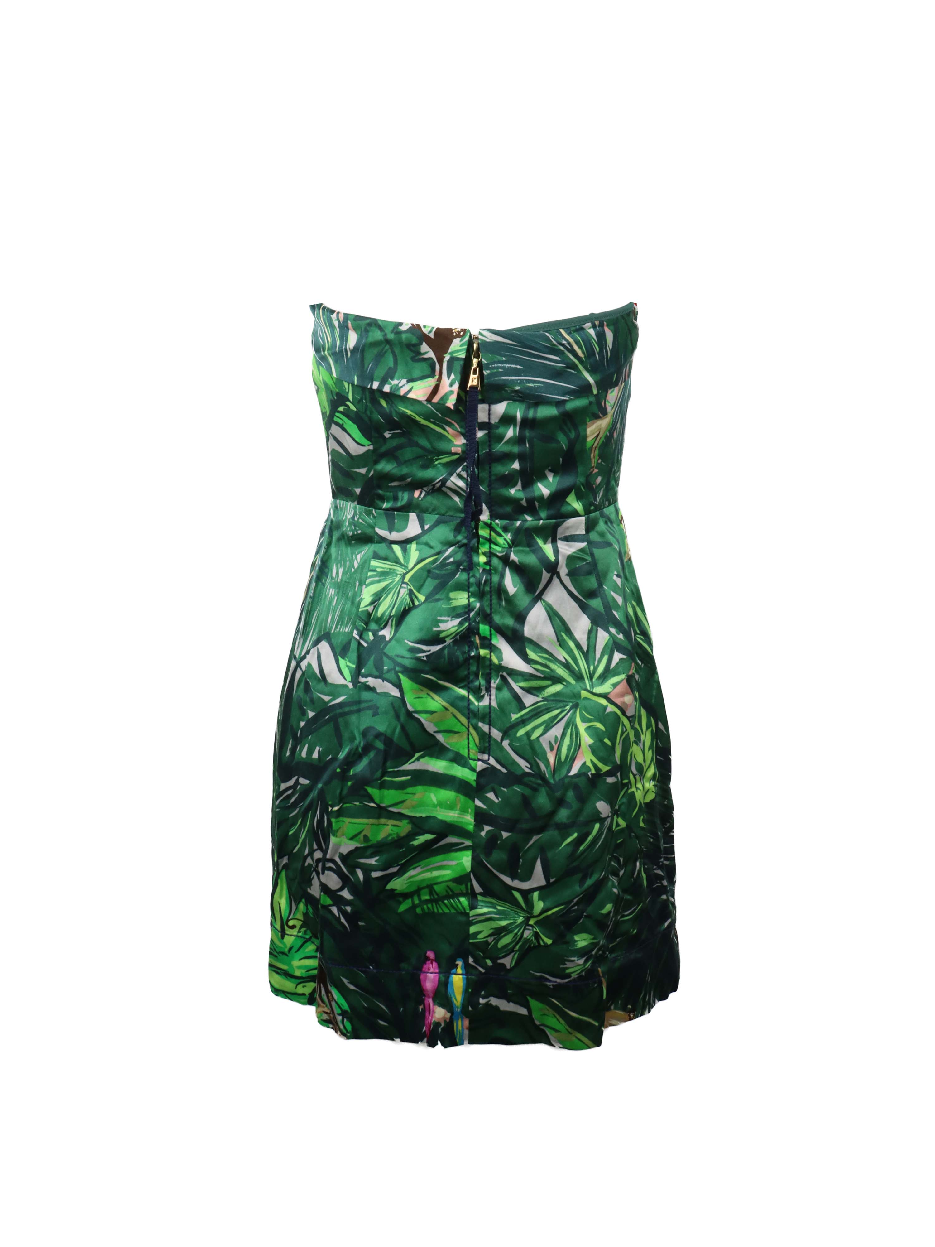 Louis Vuitton Tropical Print Off Shoulder Mini Dress