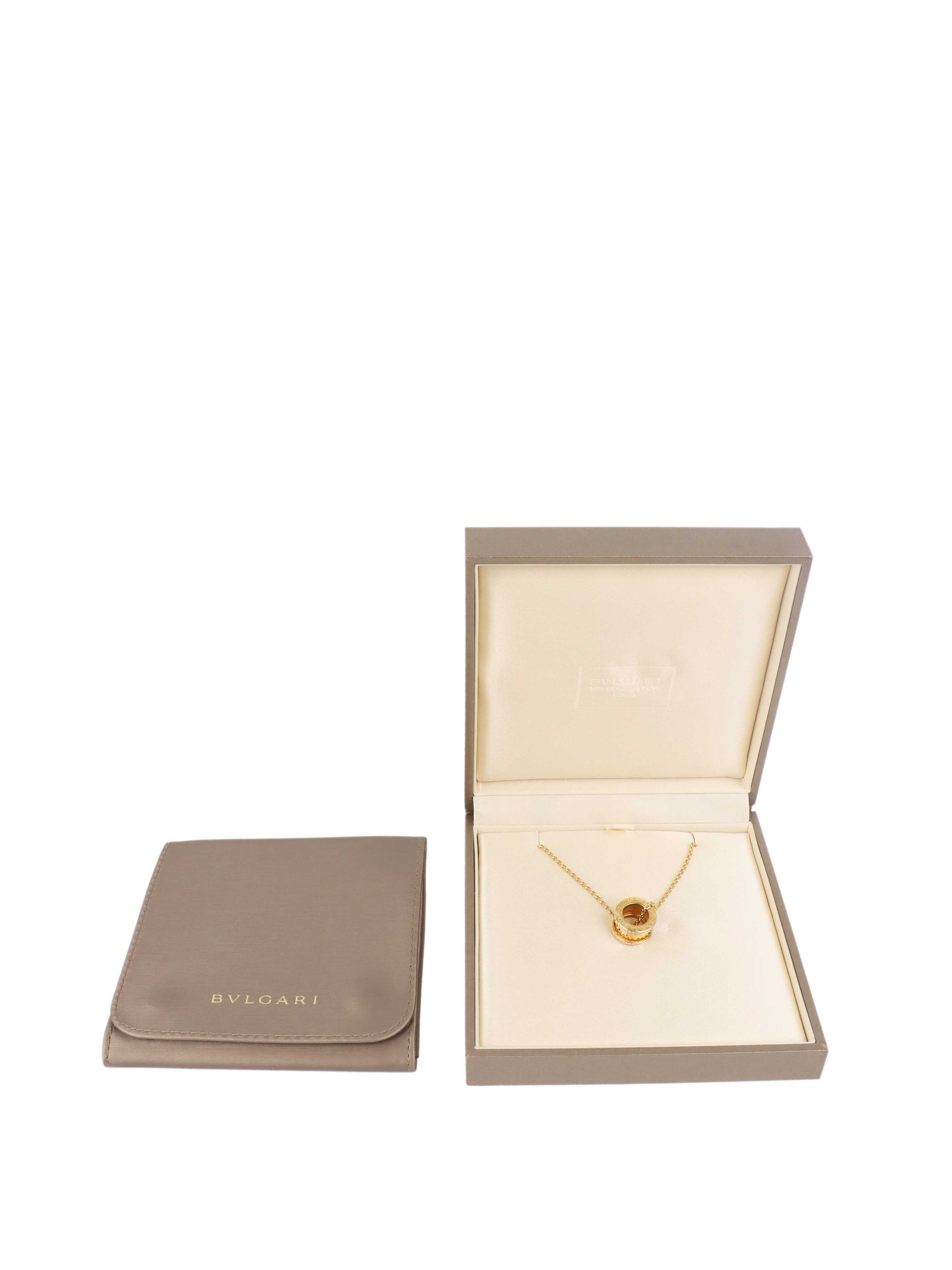 Bvlgari Limited Edition B.zero1 18k Yellow Gold with Diamond Necklace.