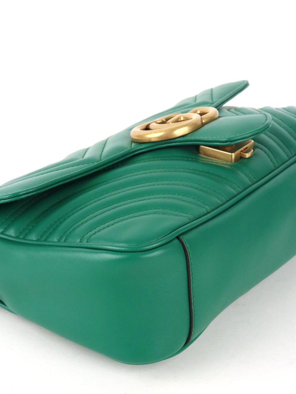 Gucci Medium Green GG Marmont Shoulder Bag