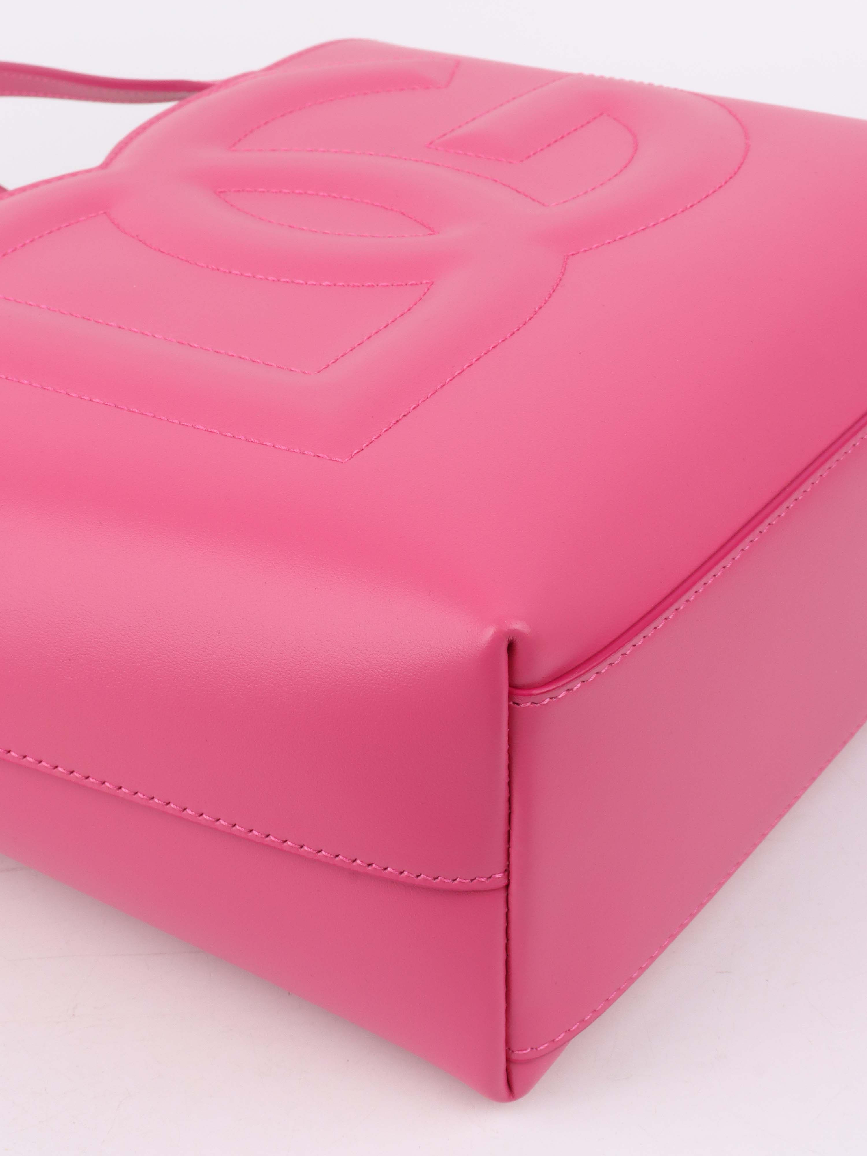 Dolce & Gabbana Pink Lilac Small Shopper Logo Bag