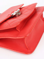 Chanel Red Quilted Two-tone CC Flap Bag.