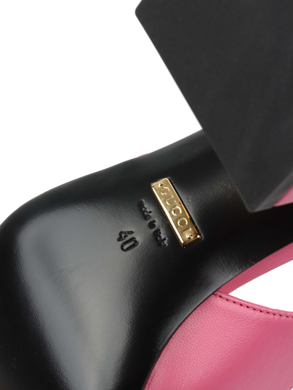 Gucci Pink Horsebit Slingback Pumps.
