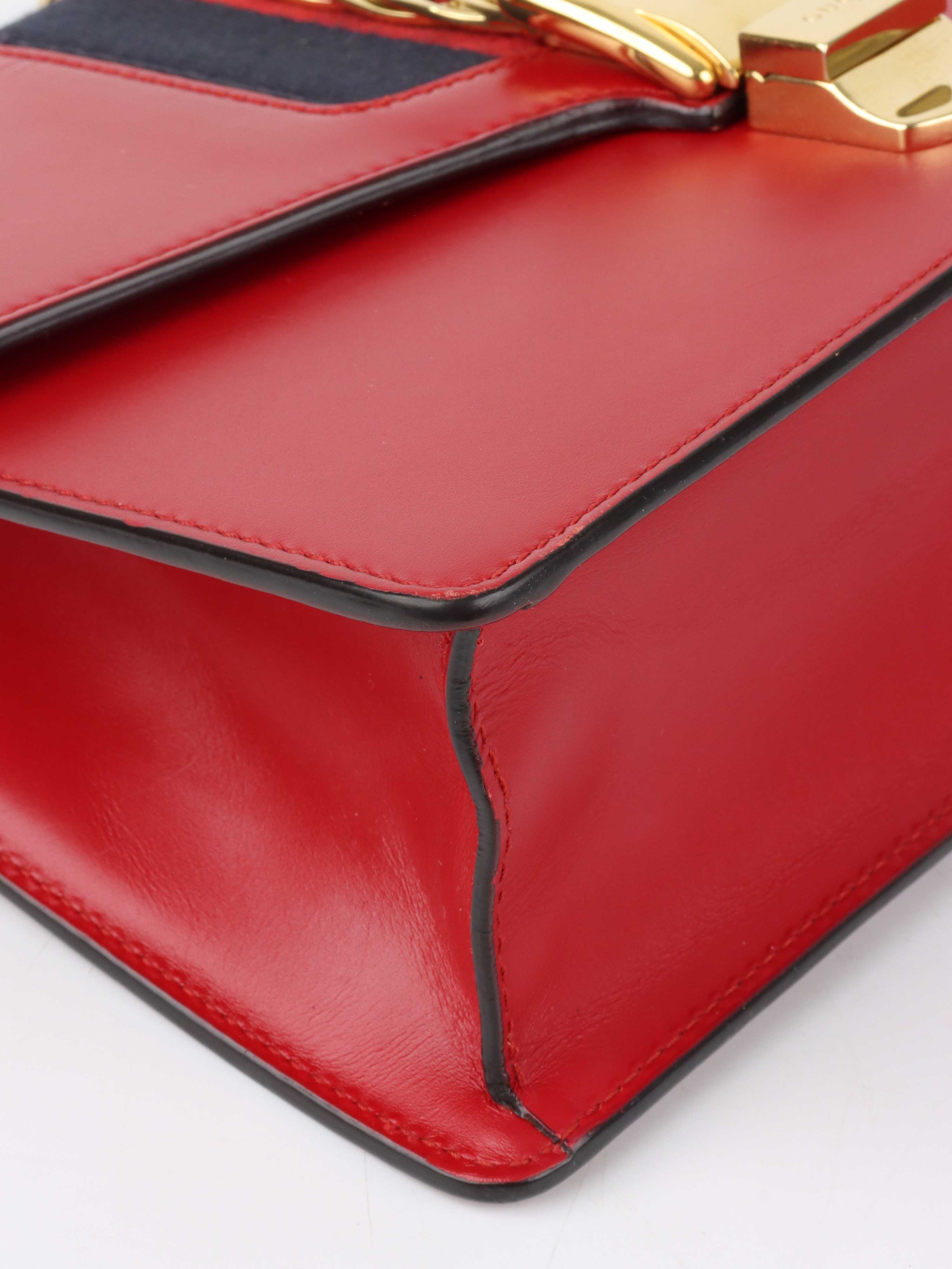 Gucci Red Medium Sylvie Bag.