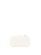 Chanel White Caviar Vanity Case