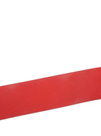 Hermes Rouge Wide Leather Bracelet.