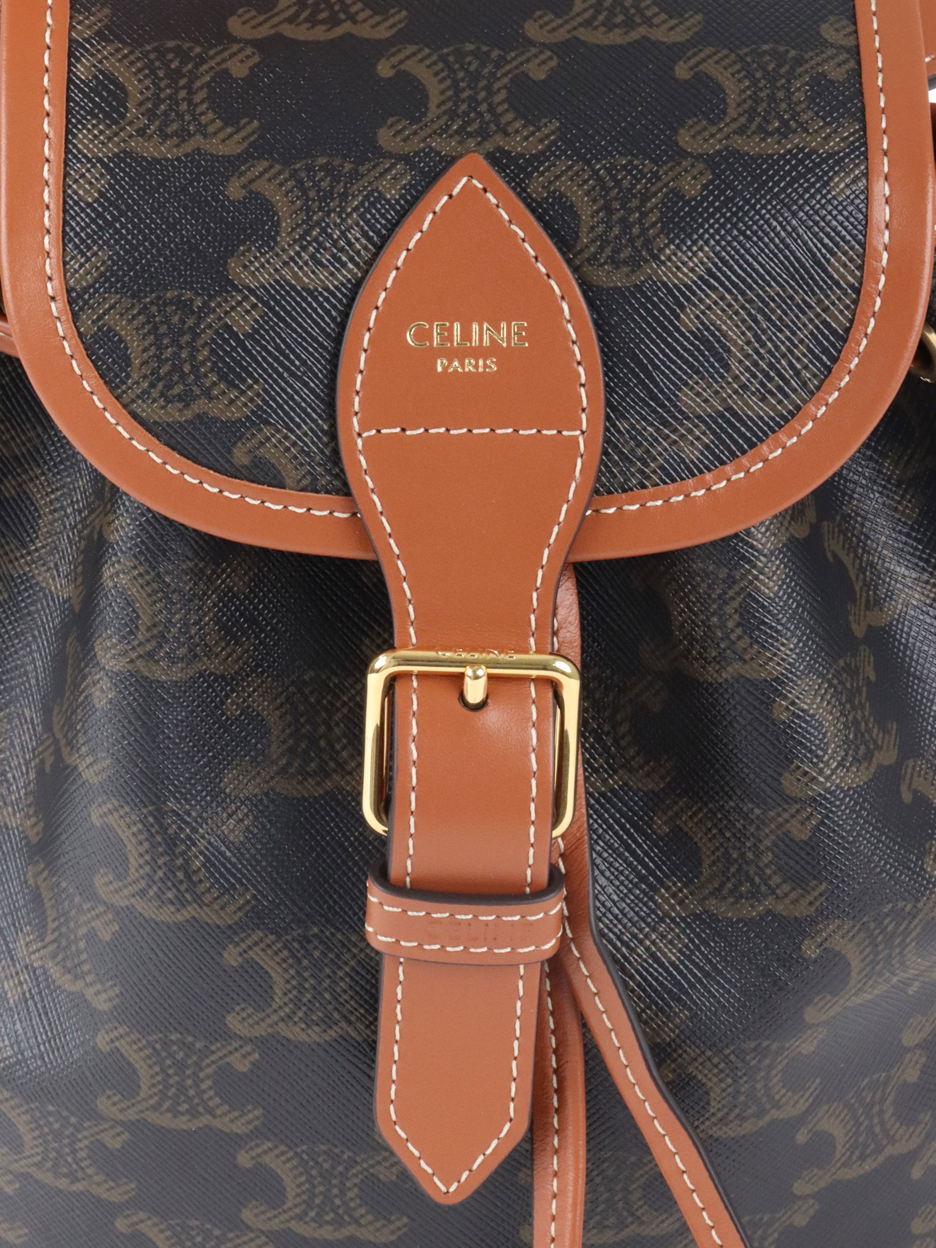 Celine Mini Triomphe Folco Backpack.