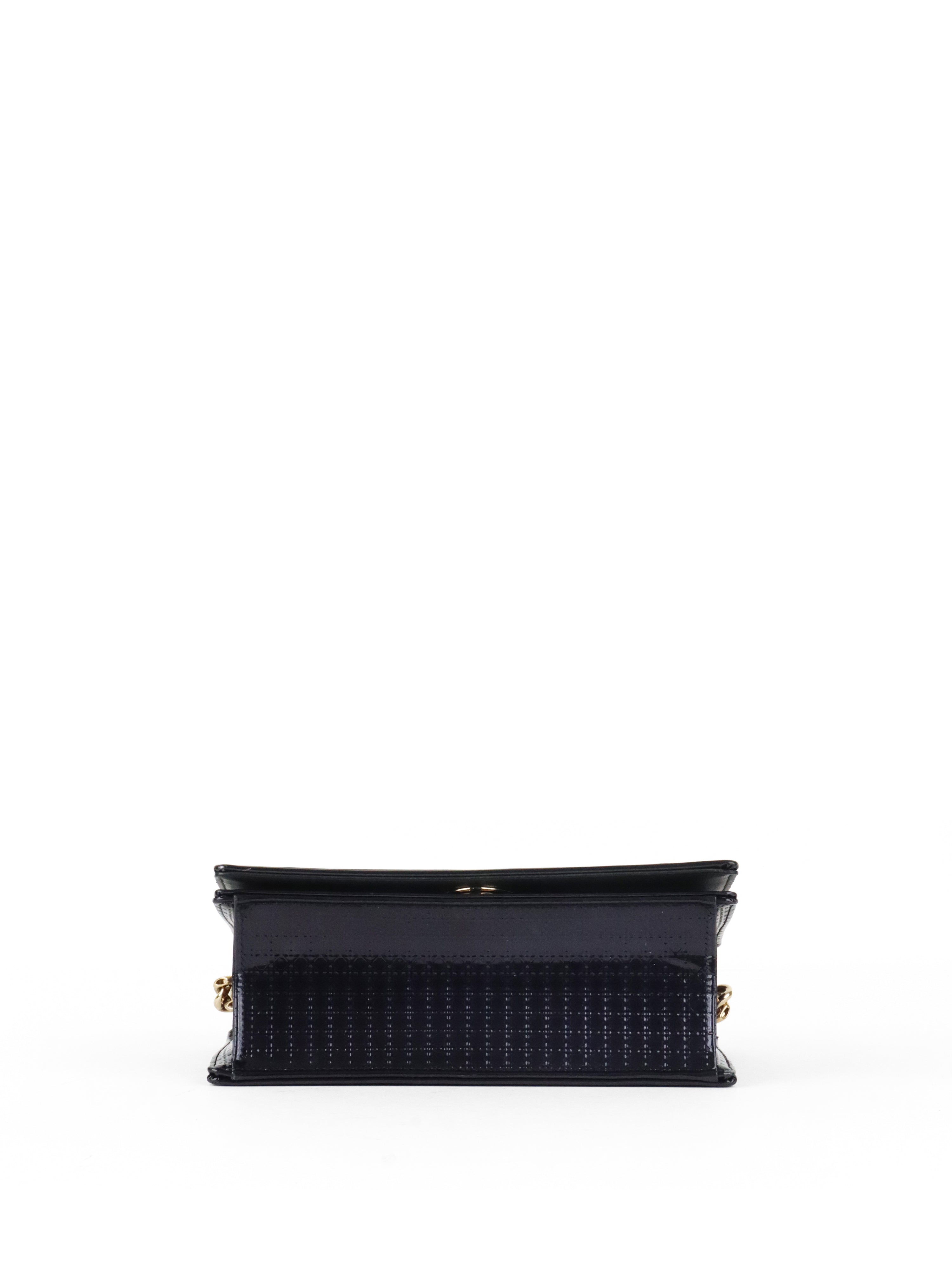 Dior Small Metallic Navy Diorama Bag LGHW