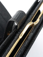 Louis Vuitton Black Epi Leather Short Wallet.