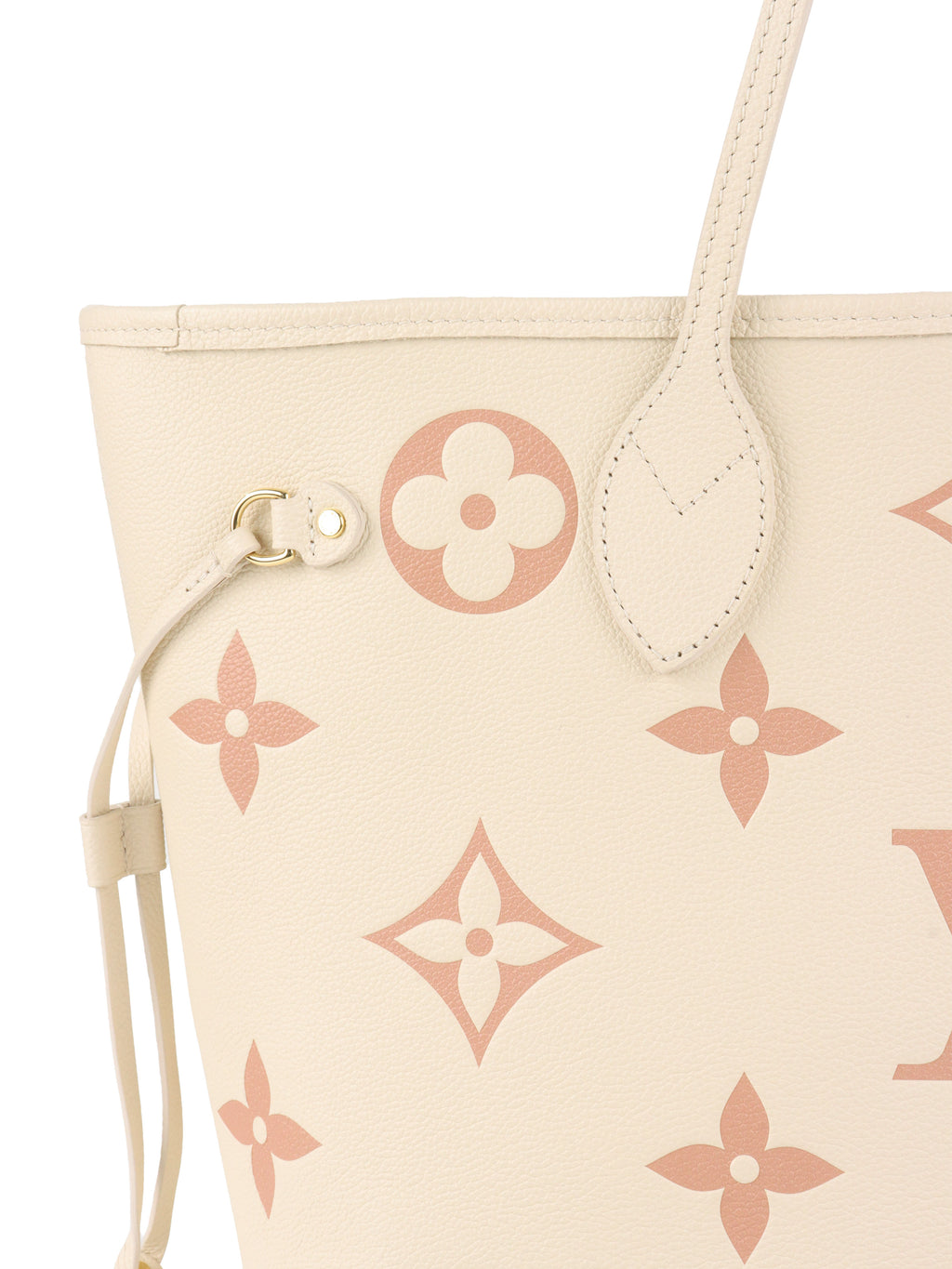 Louis Vuitton Monogram Empreinte Creme/Rose Trianon Neverfull MM